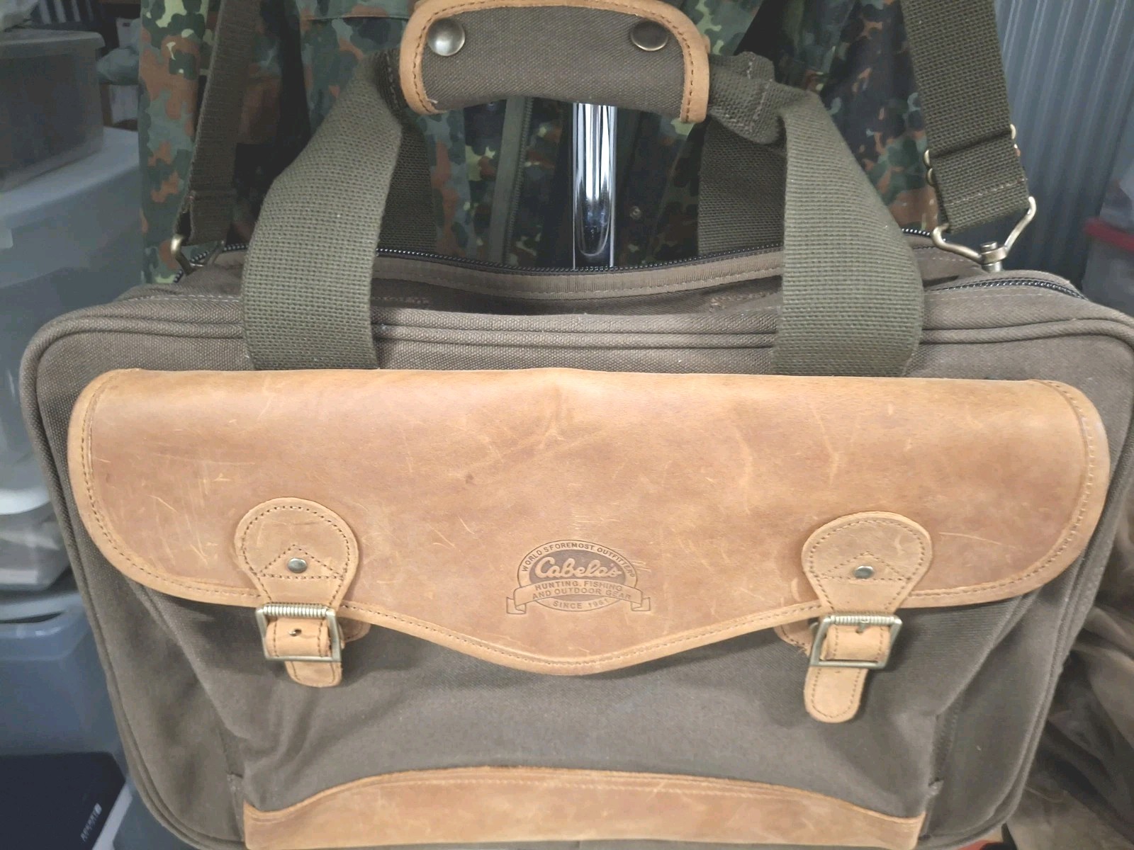 Cabelas Leather & Canvas Carry-On/Briefcase, Never Used, With Tags