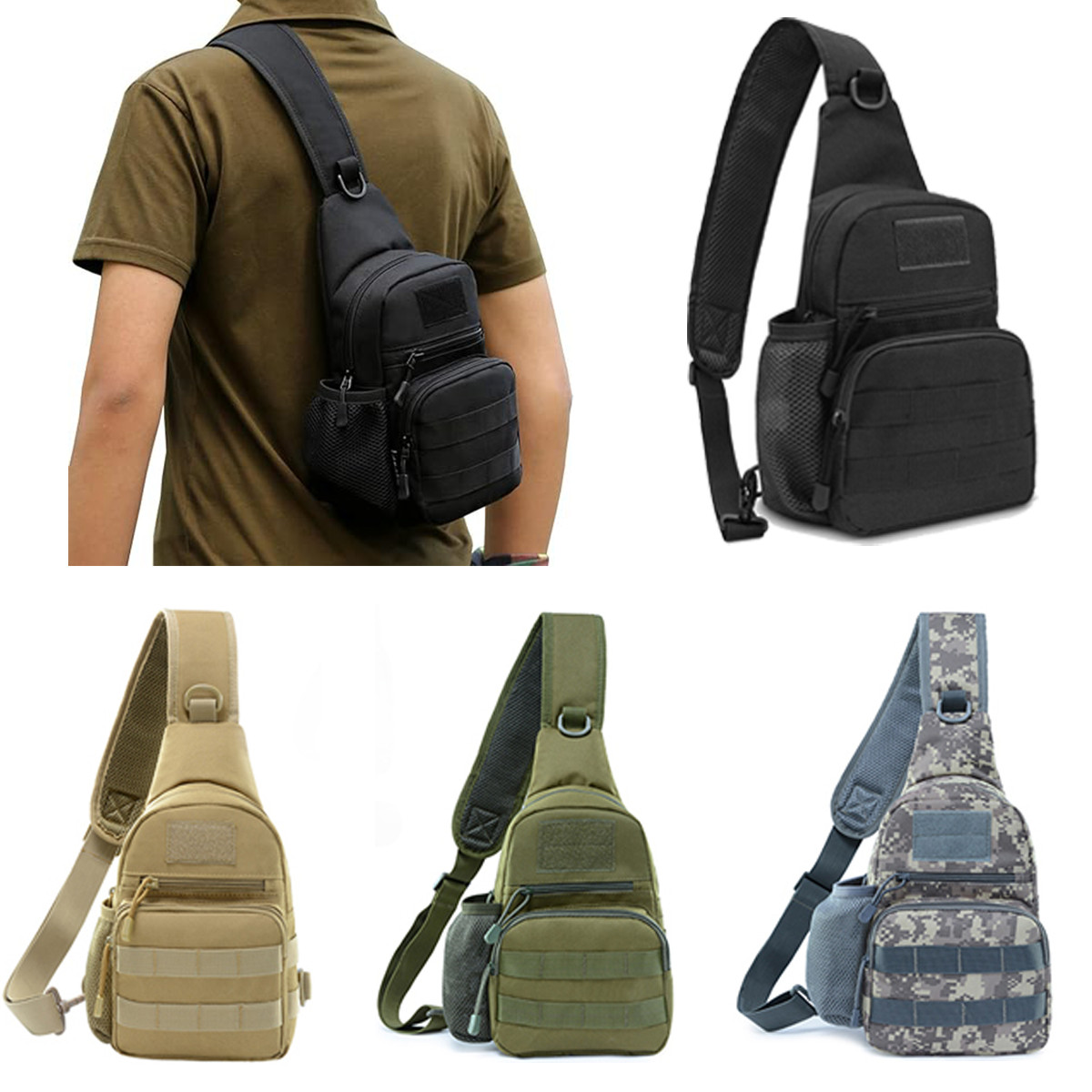 Large Capacity Crossbody Shoulder Bag Casual Outdoor Tactical Crossbody Bag