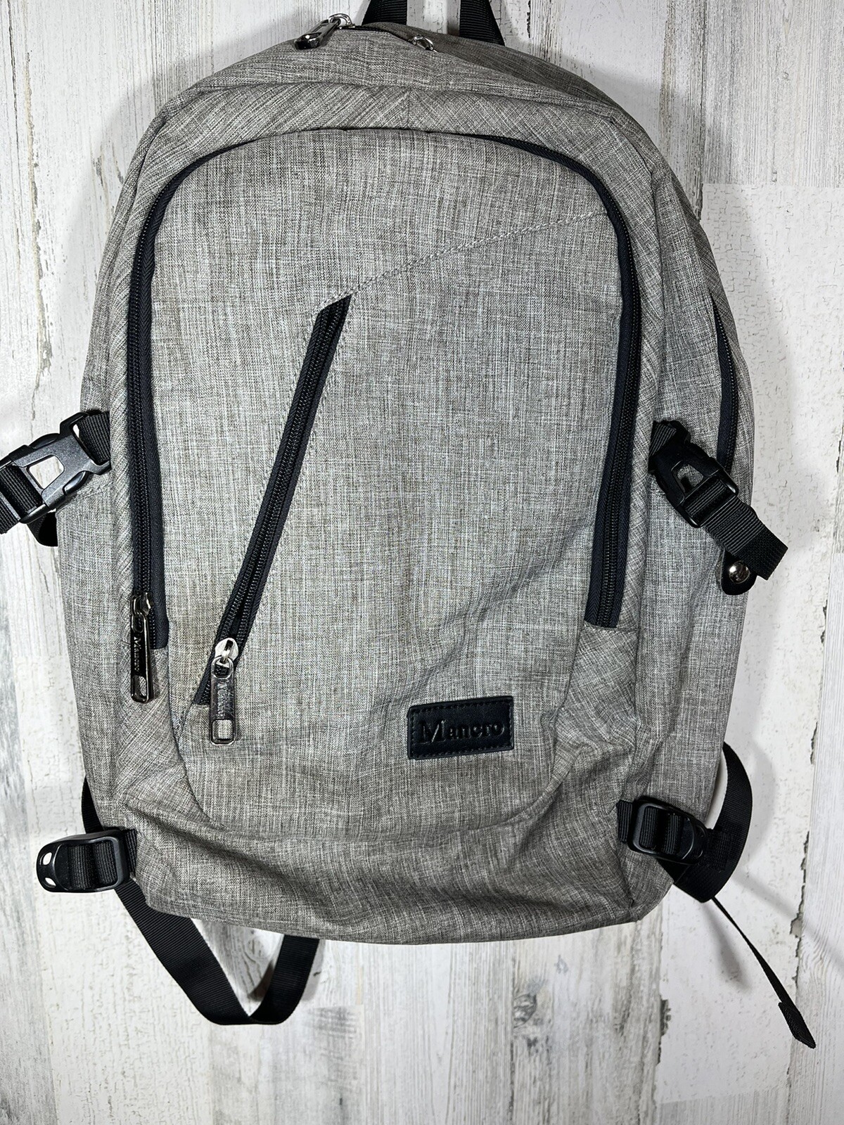 Mancro Business Water Resistant Polyester Laptop 17in Backpack With USB Charging