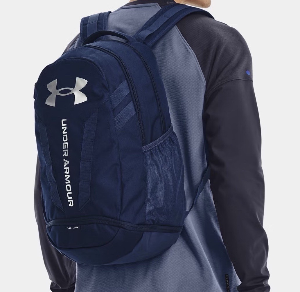 Under Armour Hustle 5.0 Backpack Color: Academy / Academy / Silver
