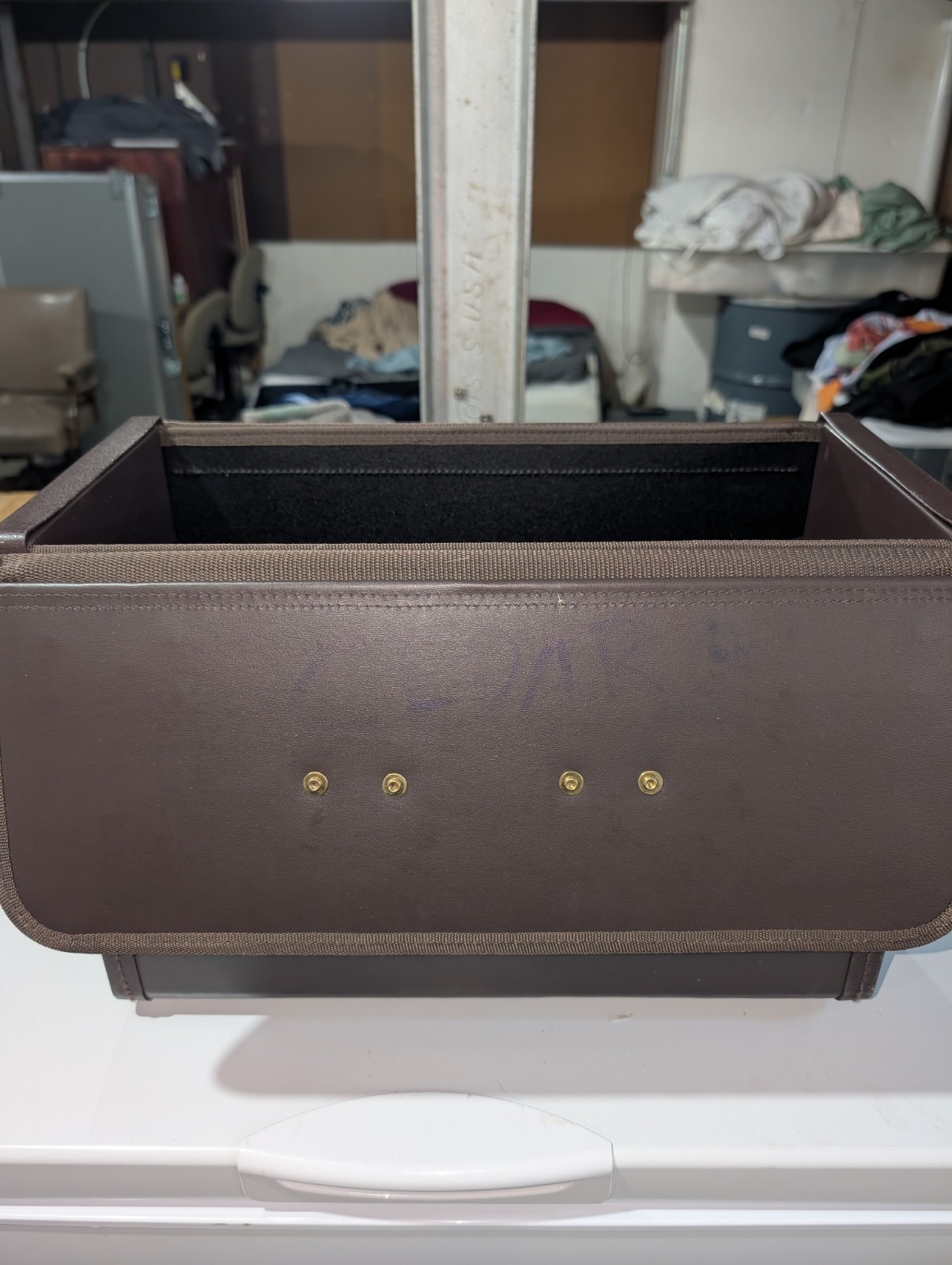 Brown Briefcase With Latches, No Keys