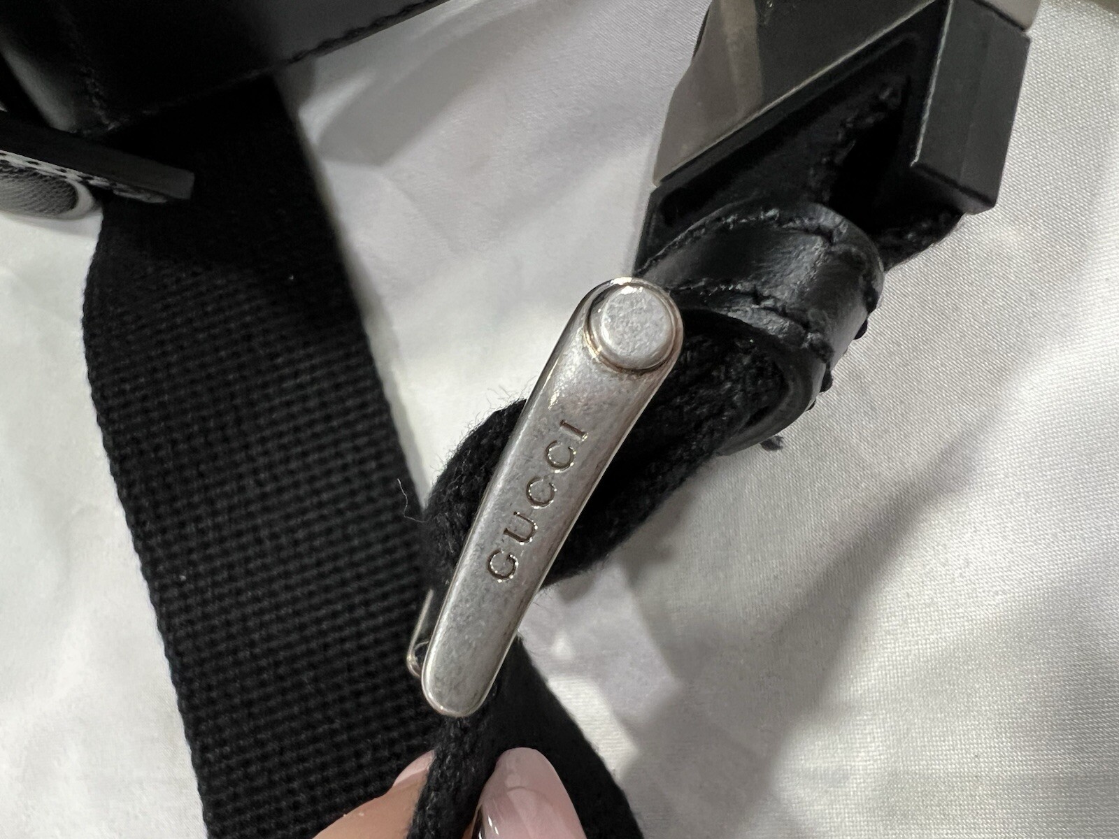 Gucci Techno Web Stripe Belt Bag W/Duster & Authenticity Retail $1400