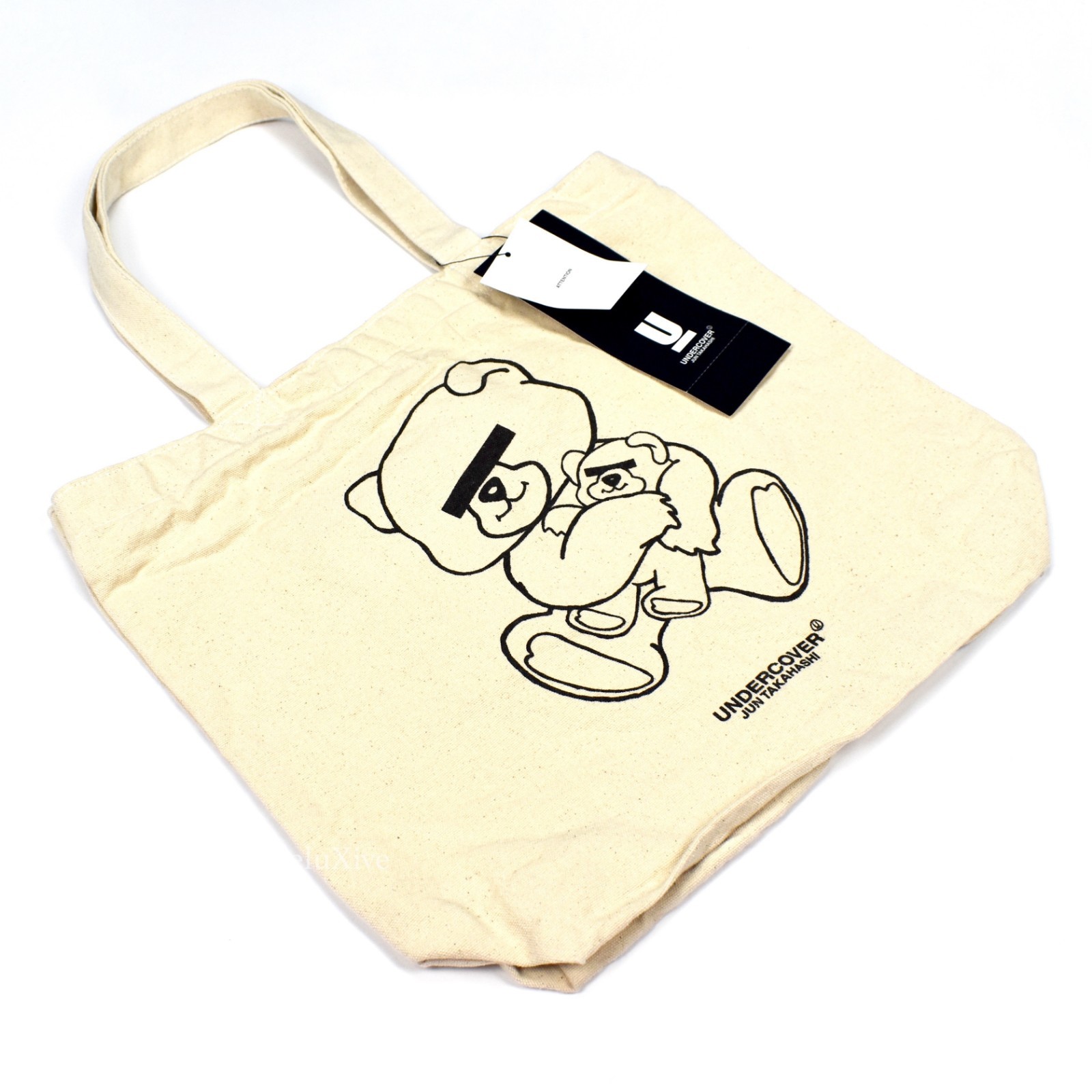 NWT Undercover MADSTORE Jun Takahashi Bear Logo Print Canvas Tote Bag AUTHENTIC