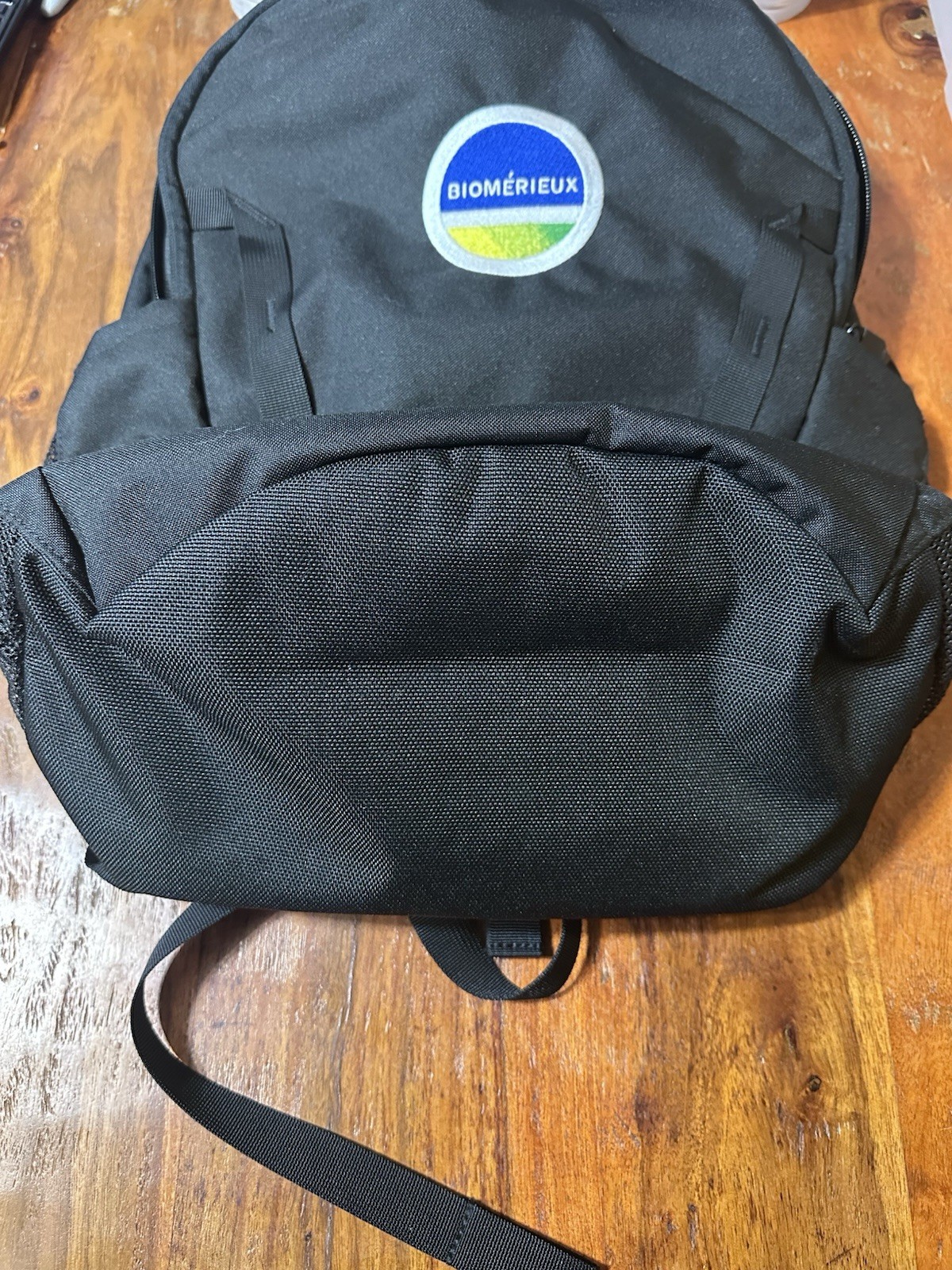 The North Face Stalwart Black Backpack 26L Laptop Sleeve Company Logo