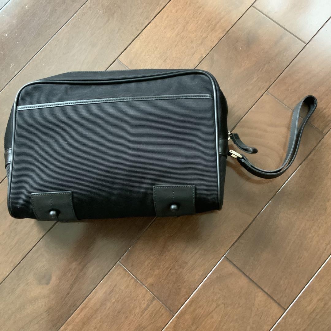 MONTBLANC Coco Meister second bag, handbag Leather Clutch Bag Black Used