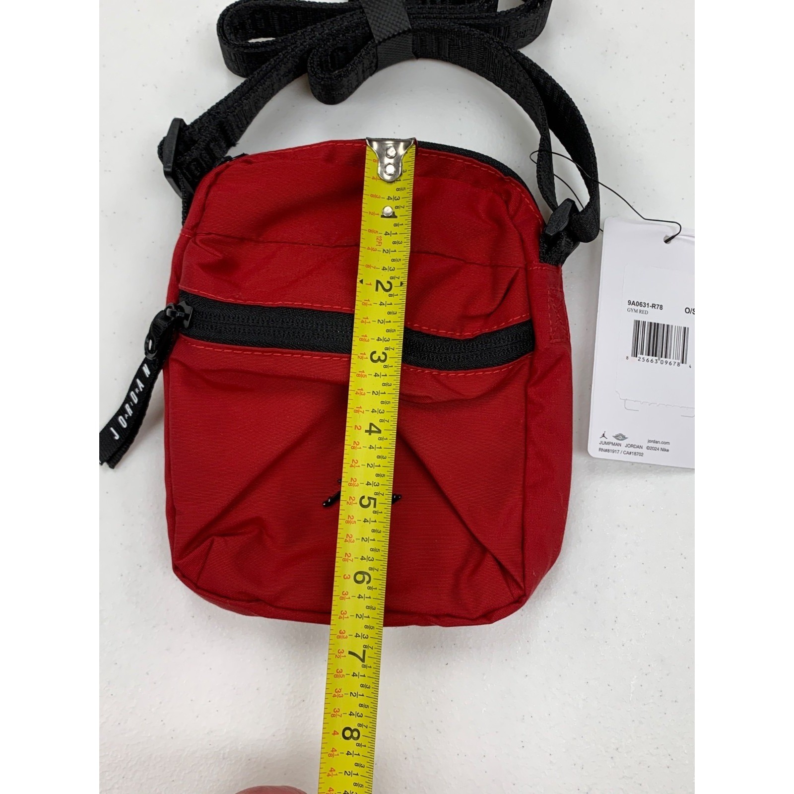 Air Jordan Crossbody Bag Unisex Airborne Festival Gym Red 9A0631 O/S Nike Small