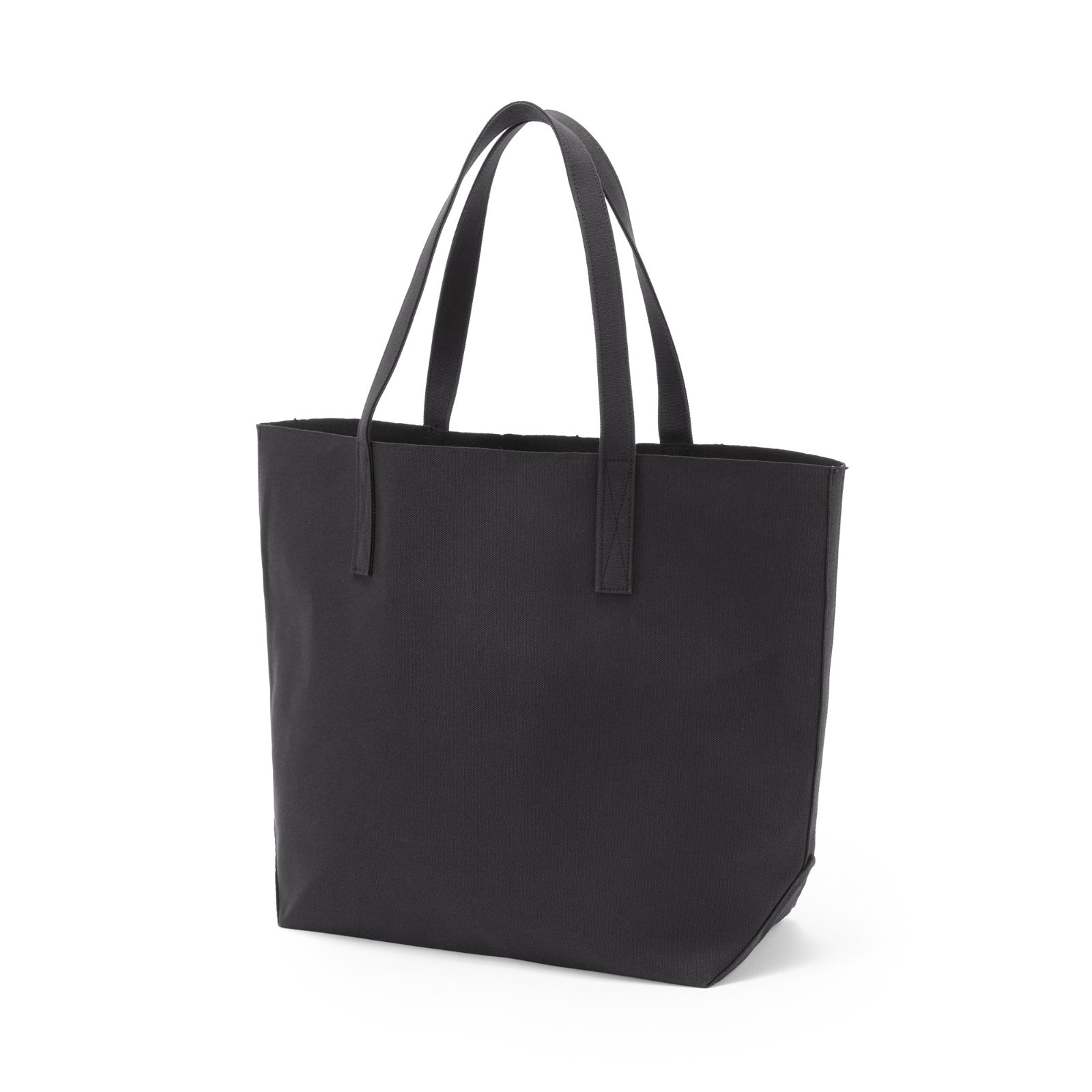 MUJI Kurashiki Canvas Selvedge Canvas Tote Bag Horizontal Black 23254281