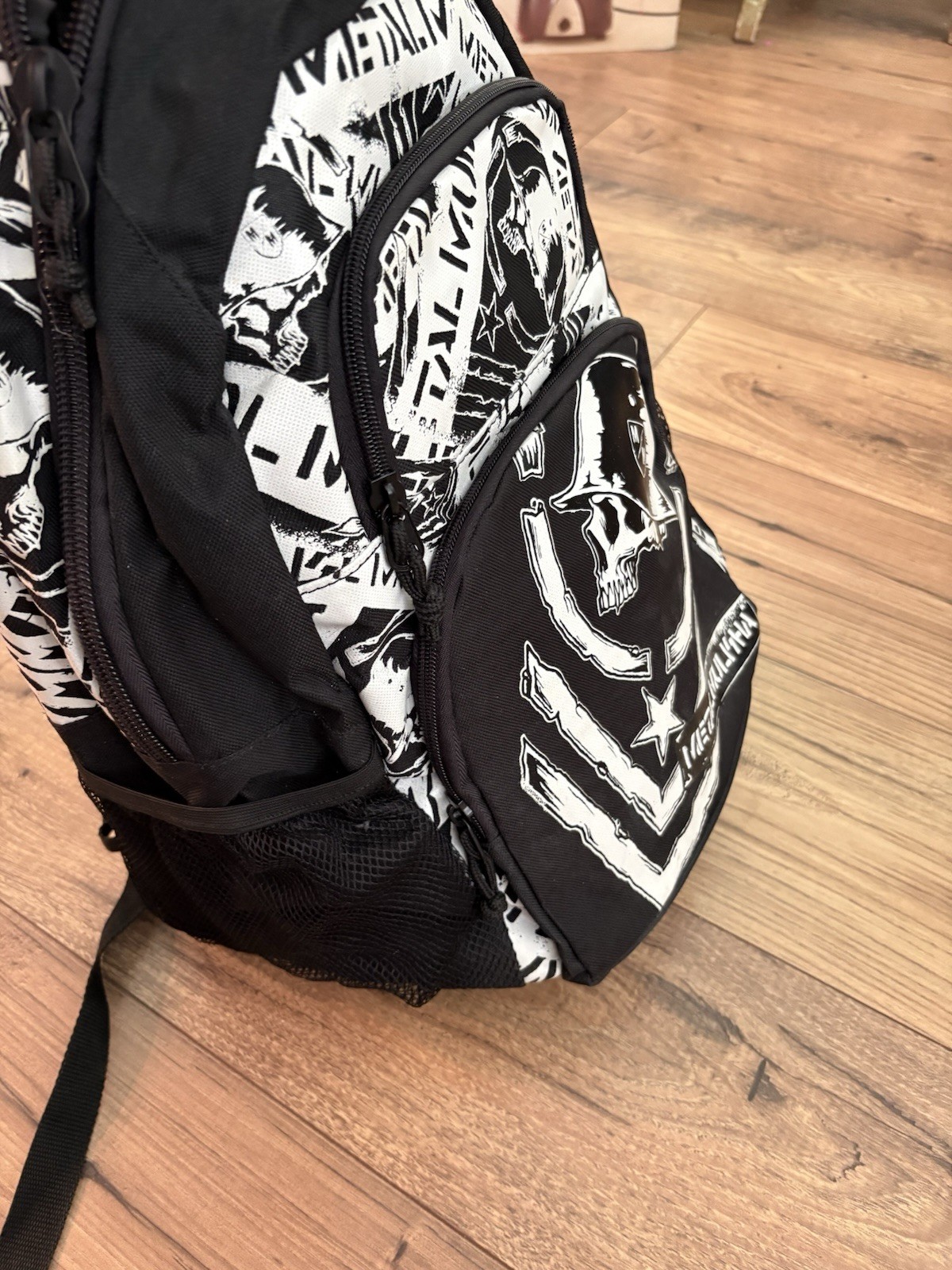NOS Rare Y2K Metal Mulisha Black Backpack Skate Skull Laptop School BMX