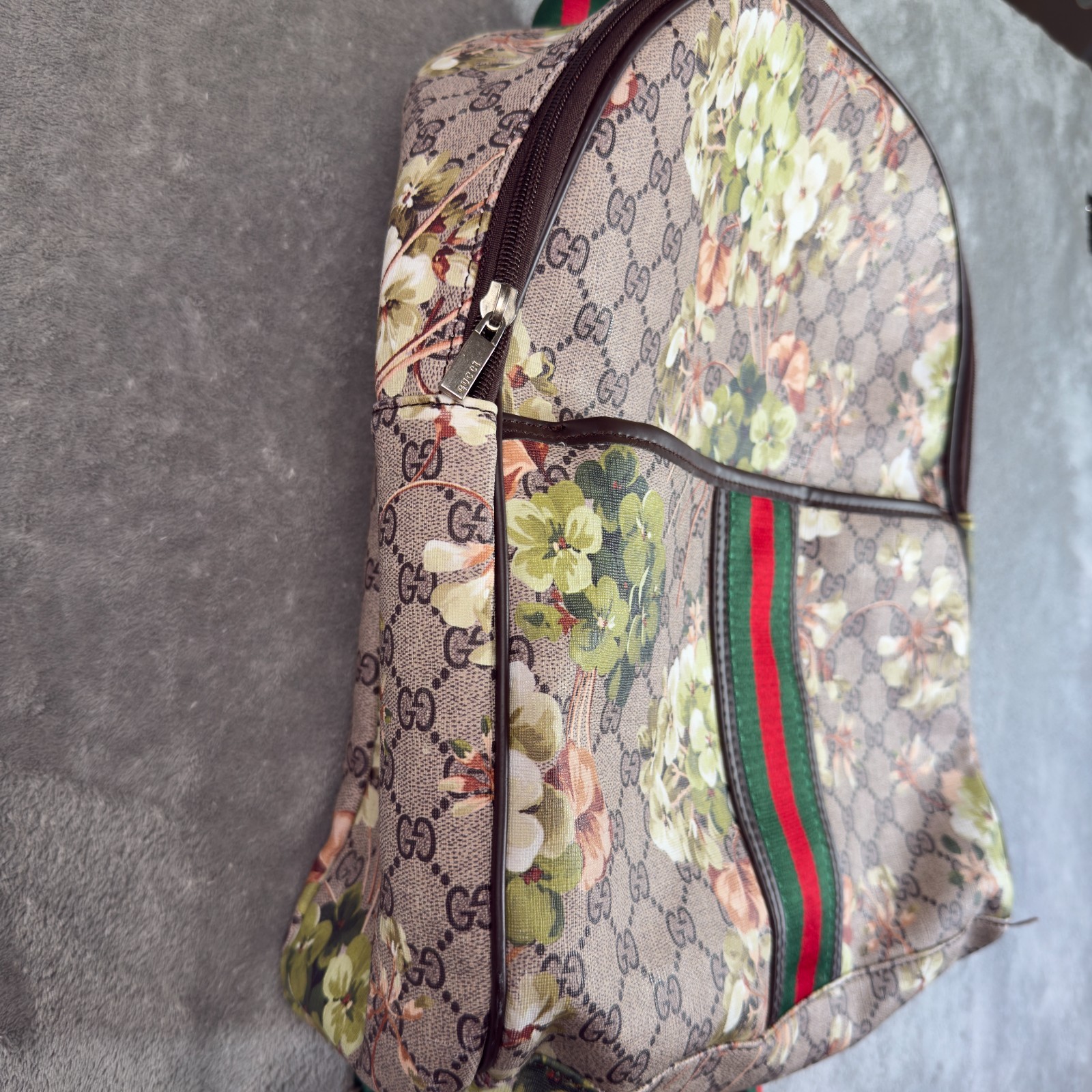 Gucci GG Supreme Tian Floral Bird Backpack