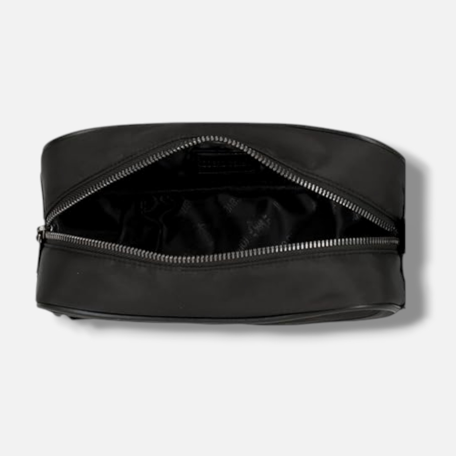 Roberto Cavalli Men’s Black Logo Microfiber Lined Toiletry Logo Pouch Bag