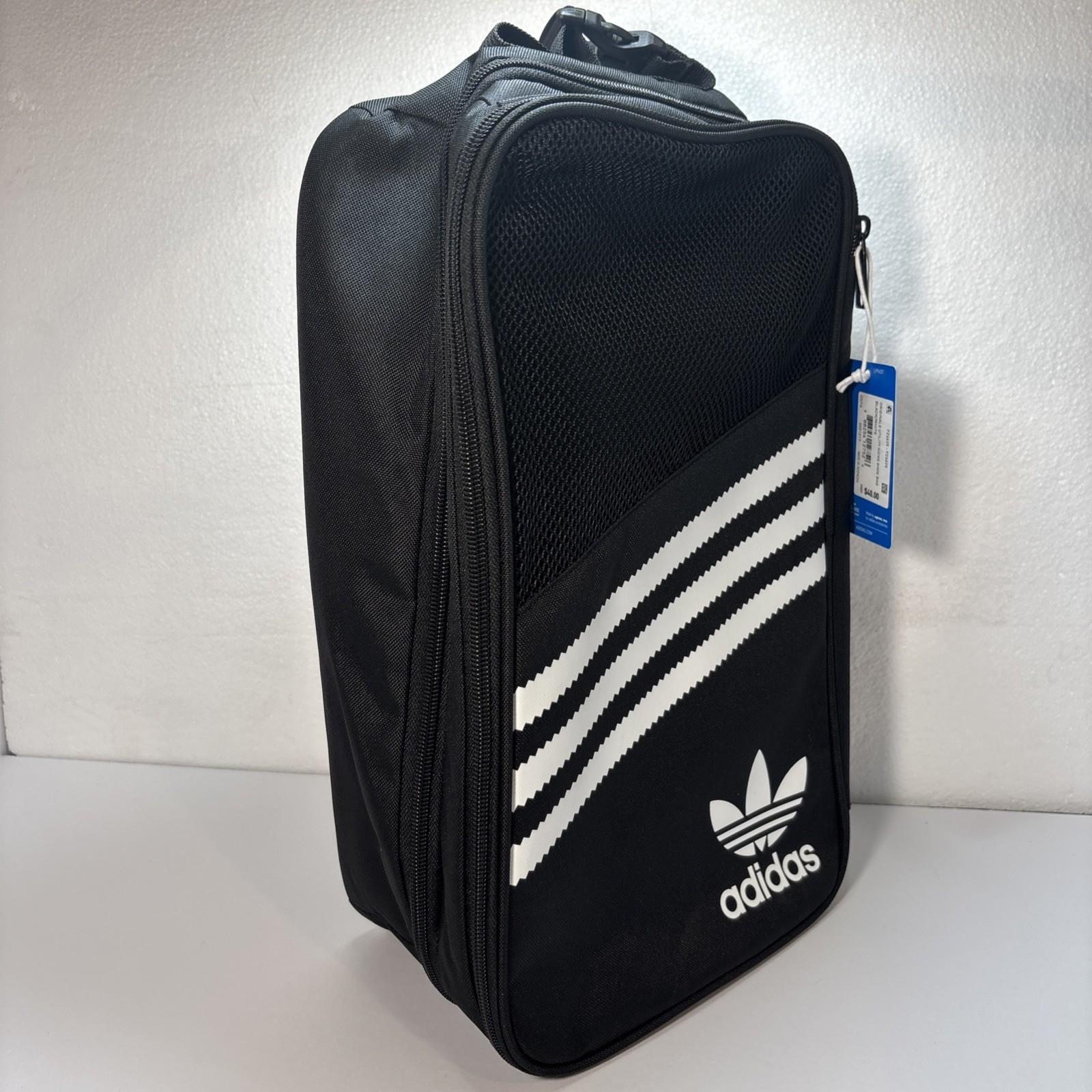 adidas Utility Kicks Shoe Bag Black/White New 14″ x 6″ x 8.5″ FZ6625