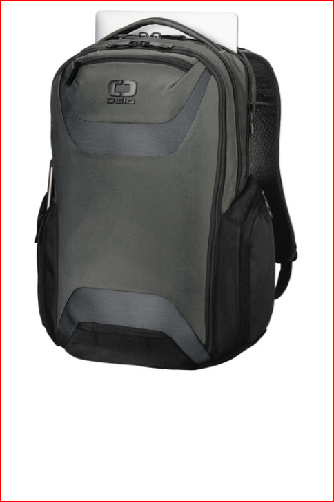 New 91008 OGIO® Connected Book Pack Black with Grey inserts 840D poly two-tone