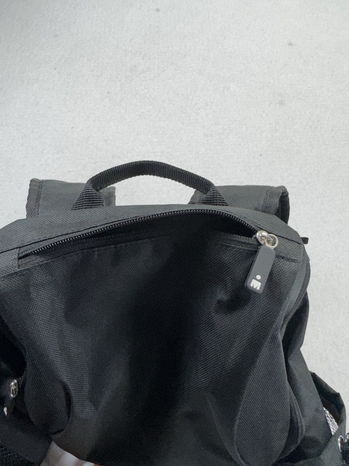 IRONMAN Black Backpack Zip Closure Adjustable Strap Bag W Back & Zipper Logo’s