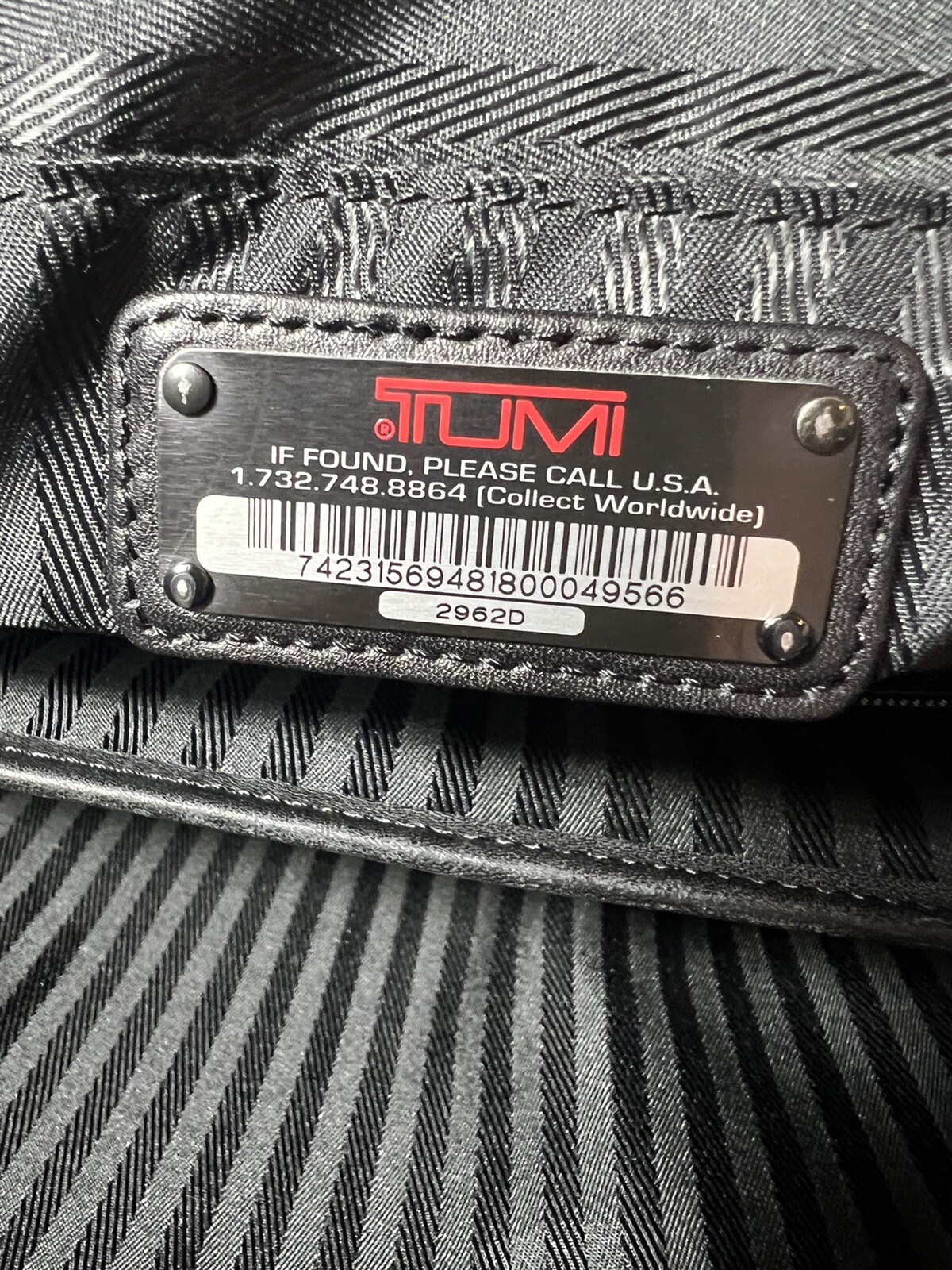 Tumi 2962D Black Leather Bag Briefcase Laptop Messenger Bag **See Description**