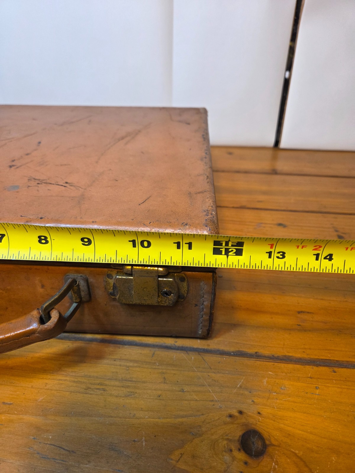 Vintage Brown Leather Briefcase Attache Case
