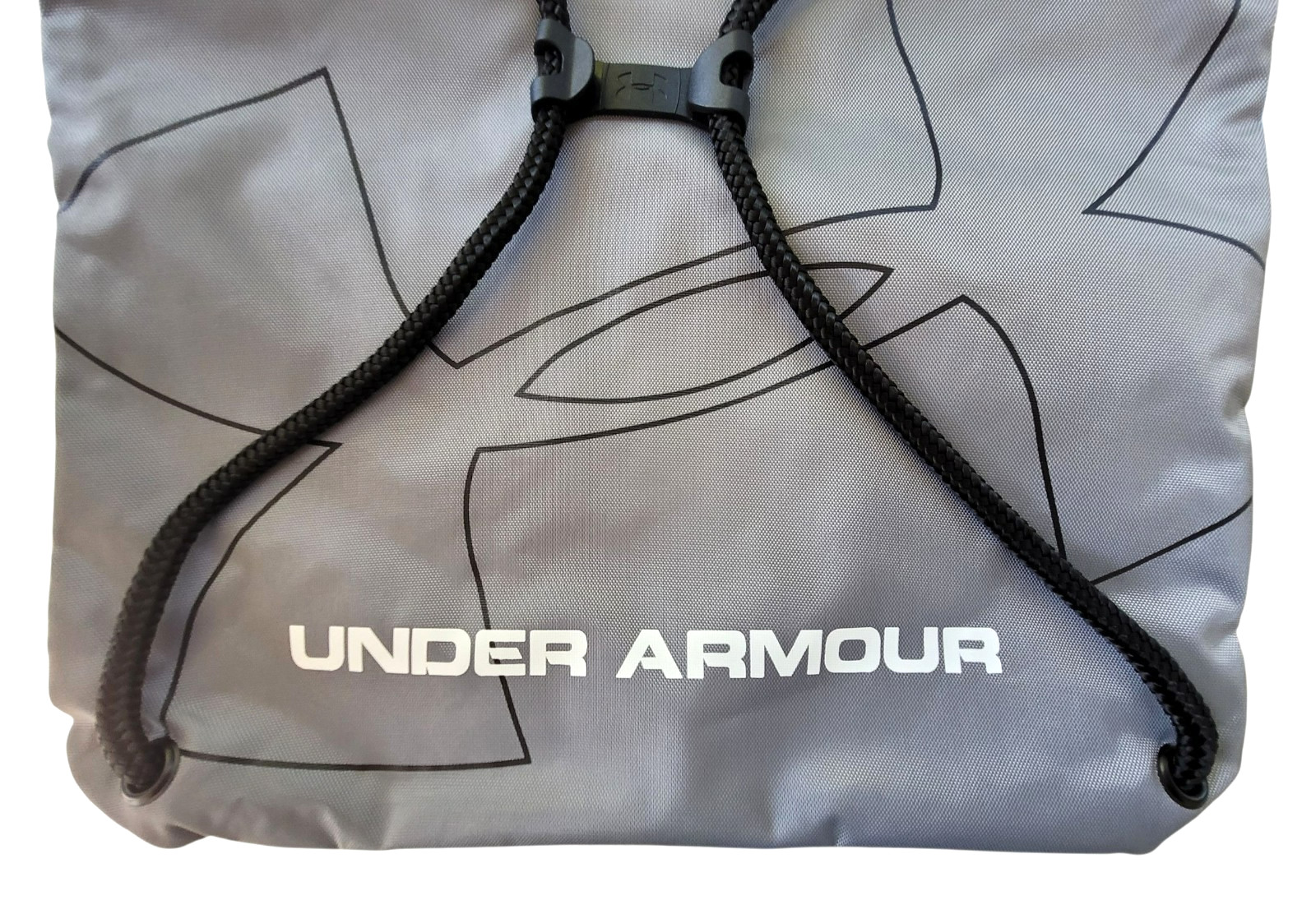 2 TWO NEW Under Armour Ozsee Sackpacks Drawstring Backpack Gym Bag, Black/Steel
