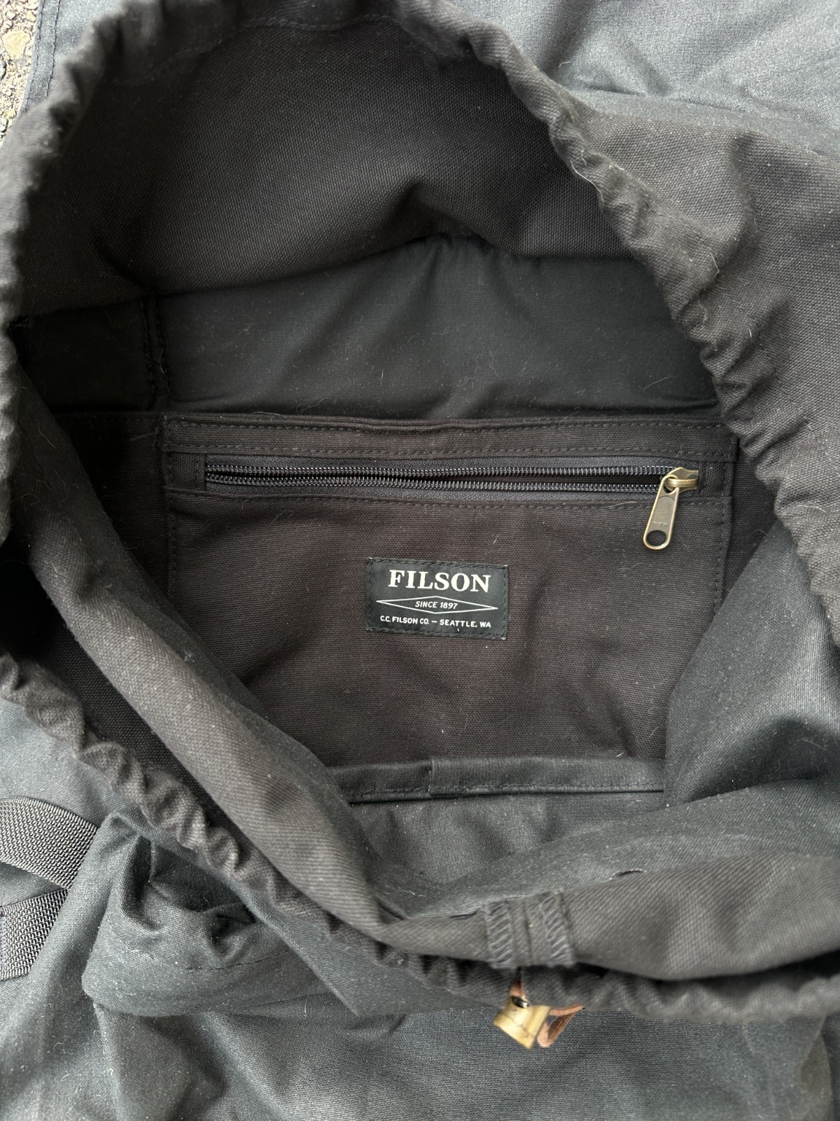 Filson Prototype Waxed Canvas Backpack Black One-of-a-Kind Ranger Sample Rare