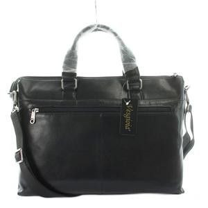 VESGIOIA Leather Briefcase Black Cowhide 11×4.5×2.4in Men’s Bag AB Condition