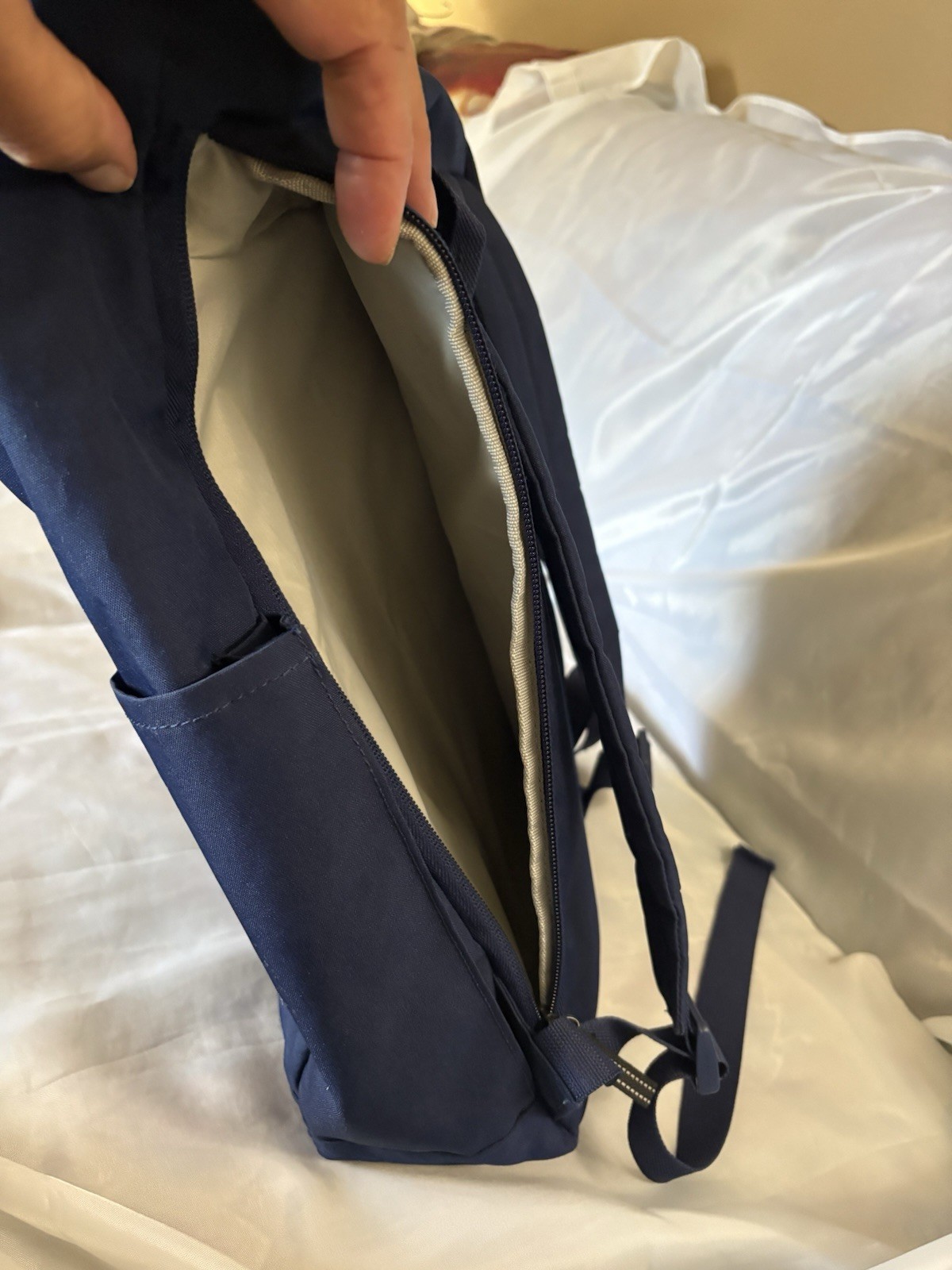 IKEA DROMSAK Large Hiking/ Duffle Or Laptop Backpack Navy Blue