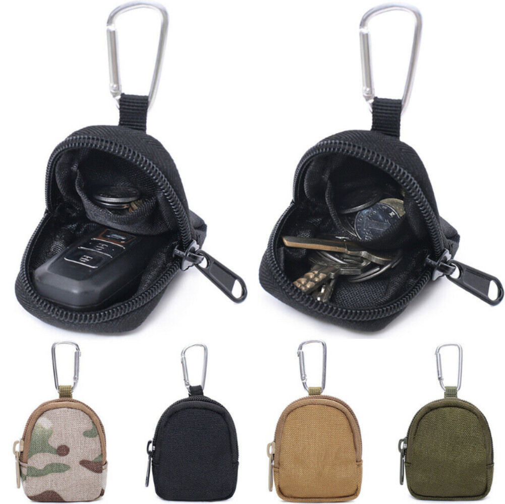 Military Tactical EDC Pouch Earphone Holder Mini Key Coin Wallet Purses Keychain