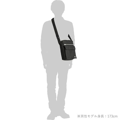 PORTER SMOKY Shoulder Bag 592-26368 Black CORDURA Duck Made in Japan New Y870197