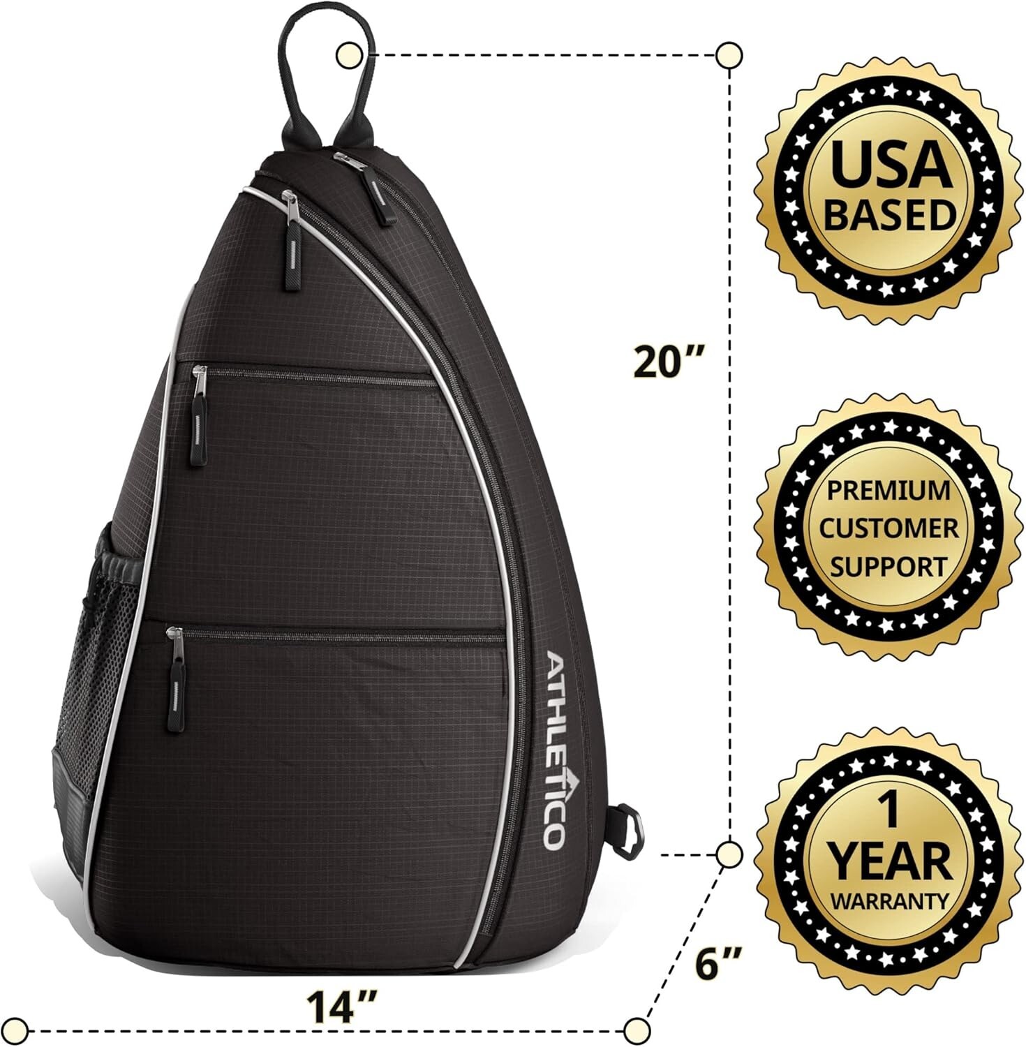 Versatile Crossbody Backpack for Pickleball, Tennis & Travel – Unisex Design