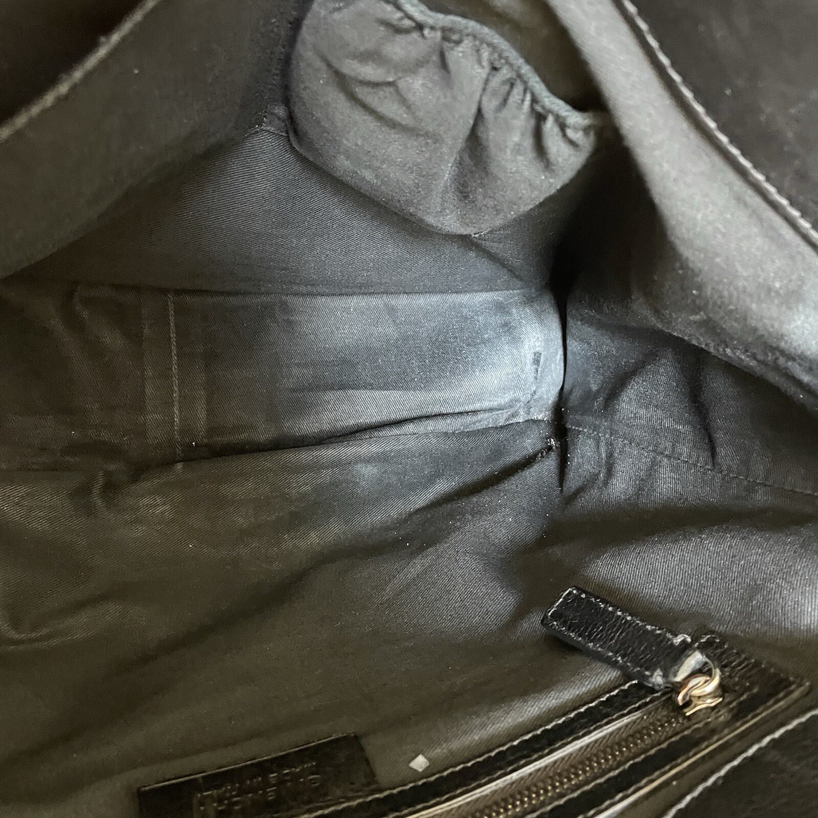Givenchy Cowhide Leather Messenger Bag Black Designer Office AS IS DAMAGED READ