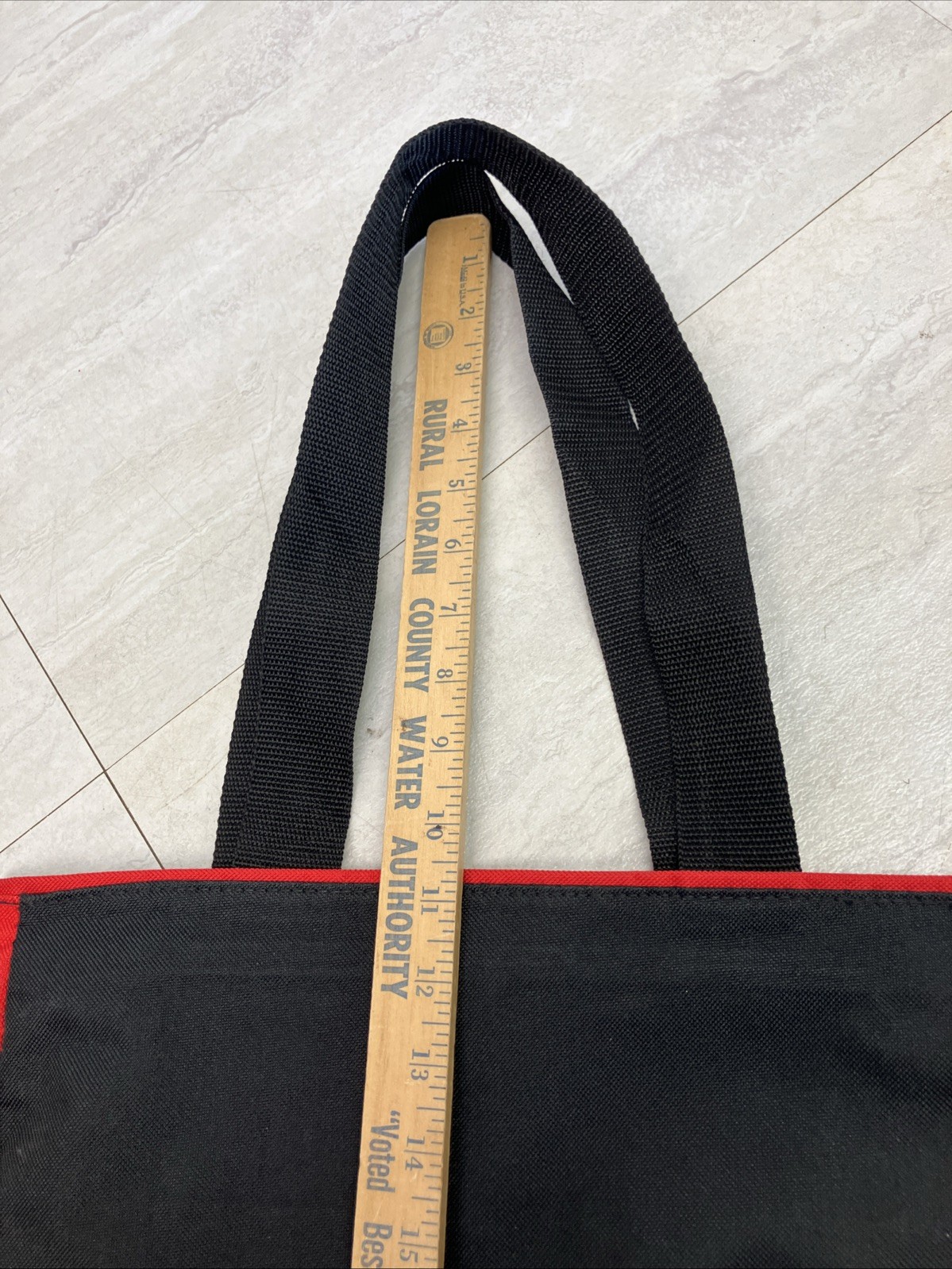Borders Bookstore Tote Bag Black Red Leeds