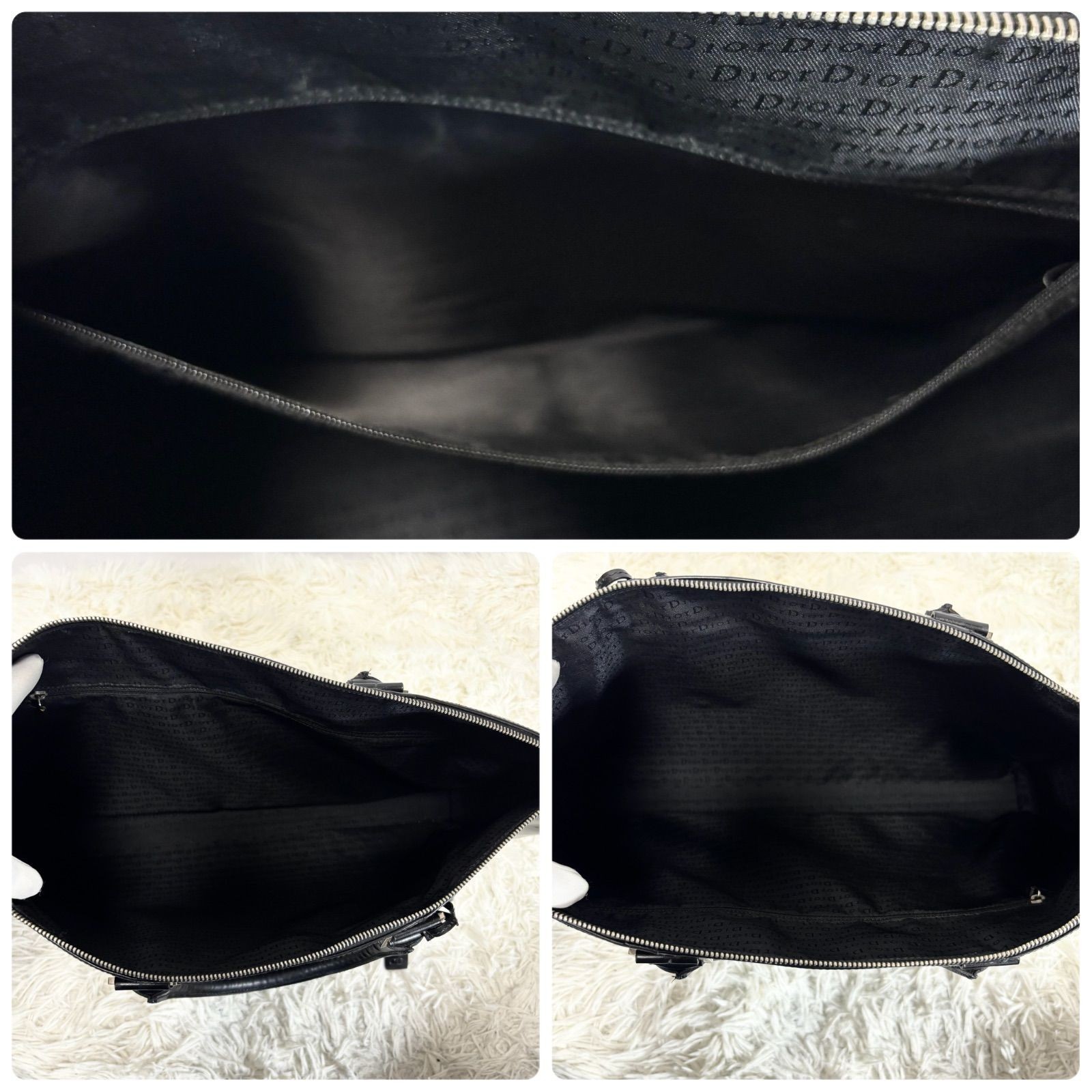 Christian Dior Leather Business Bag With Key Made in Italy From Japan
