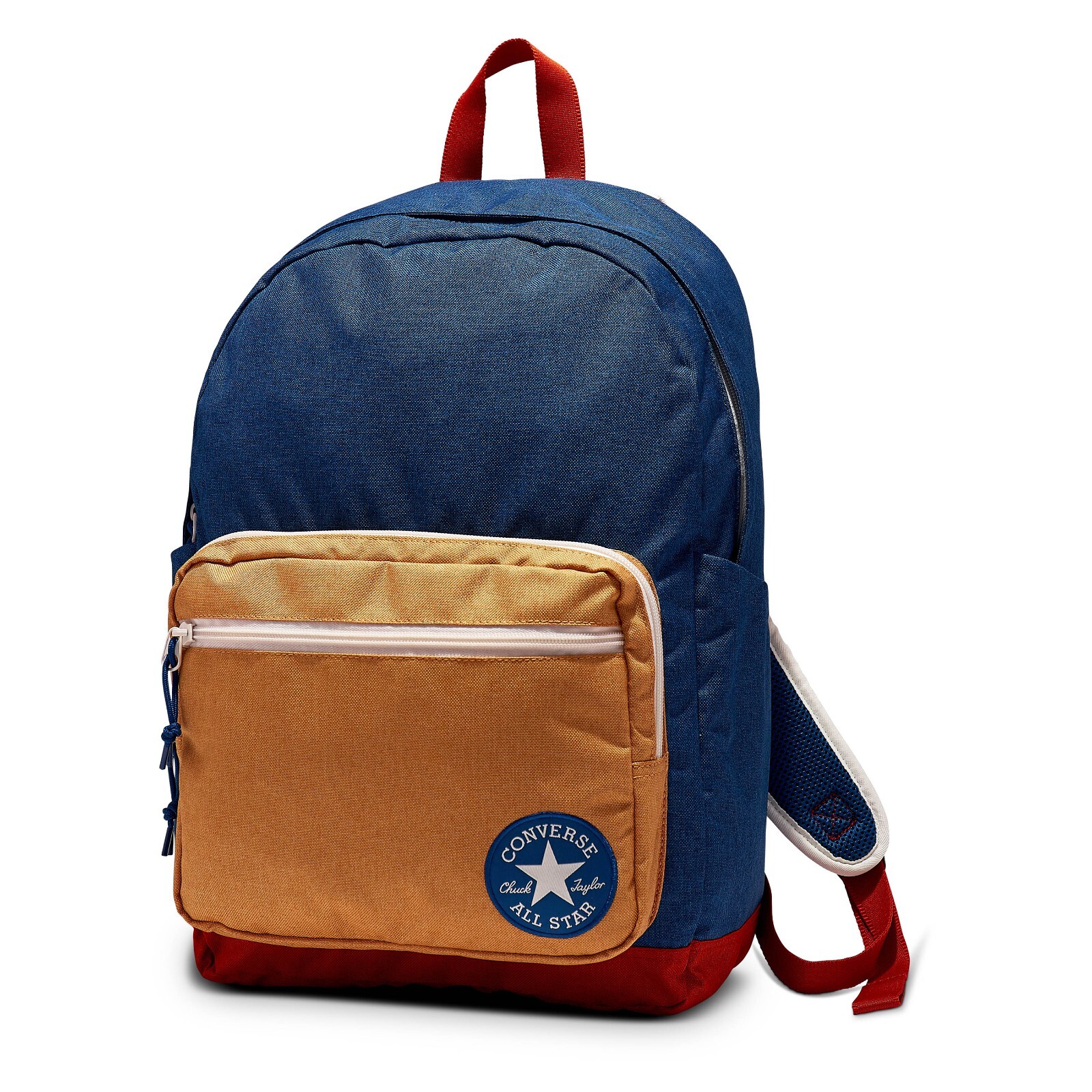 Converse Go 2 Backpack 24 Liter Capacity, 10018975-A01 Beige/Navy Blue/Orange