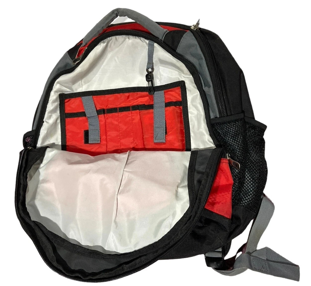 Adidas Prime Backpack with LoadSpring Straps, Red/Gray/Black Laptop School Bag