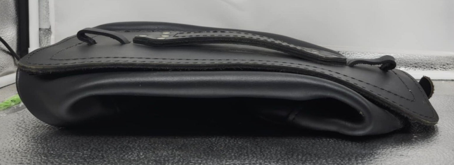 Leather Dopp Kit Single Motorcycle Bag Handle Zipper Closure Leatherworks Stockt