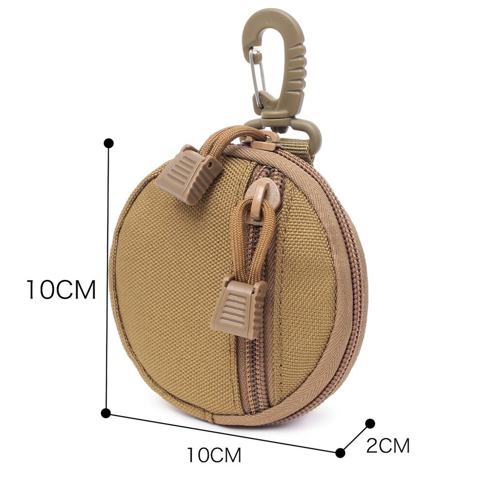 Tactical Wallet Key Pouch Military EDC Mini Coin Purses Zipper Small Waist Bag