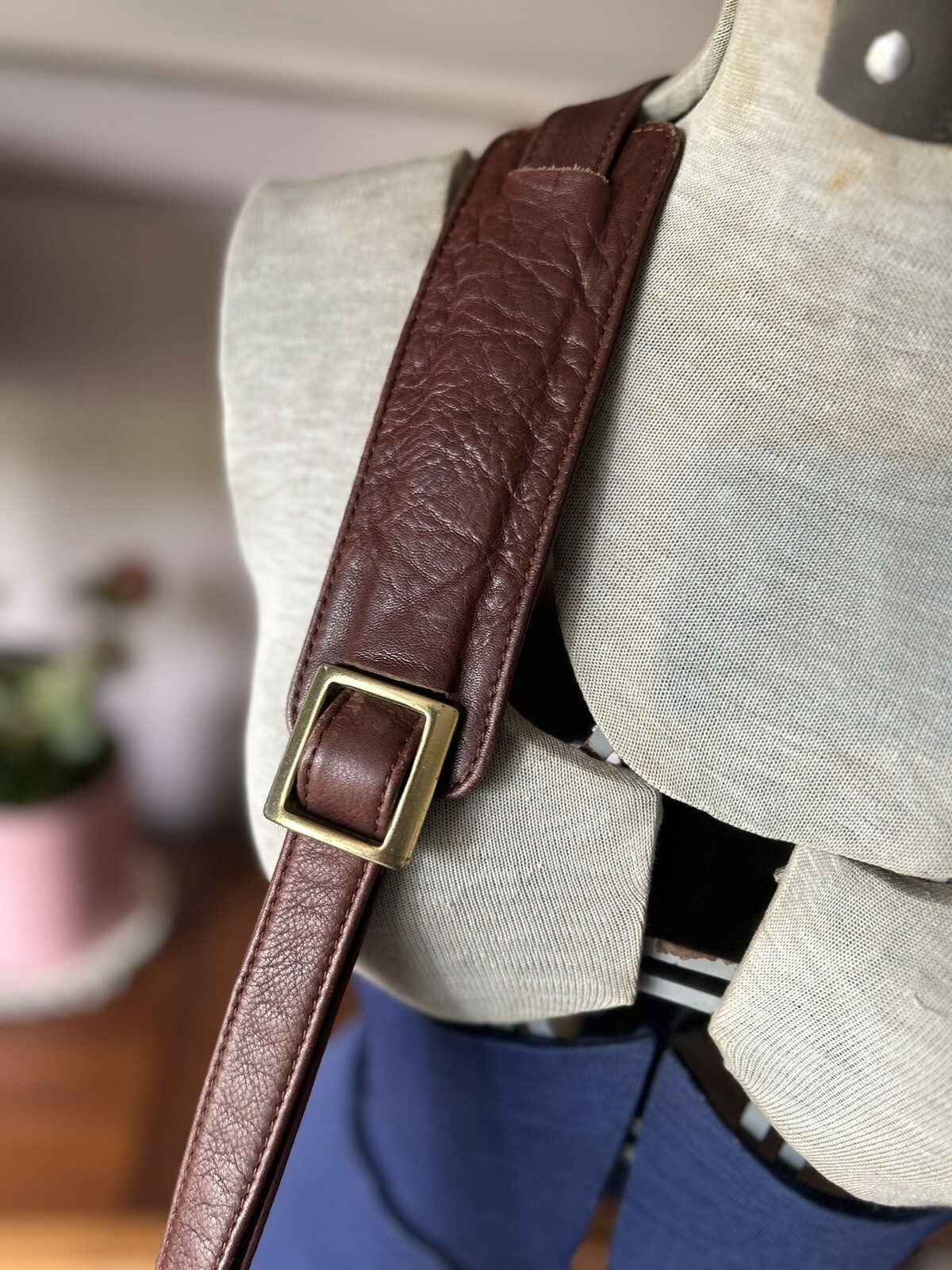 Green Fields Shafmaster Brown Leather Messenger Shoulder Laptop Bag Briefcase