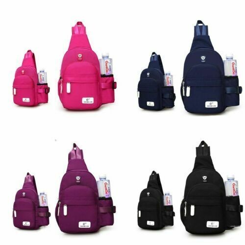 Men Women Nylon Crossbody Shoulder Cycle Sling bag Chest Daily Travel Backpack