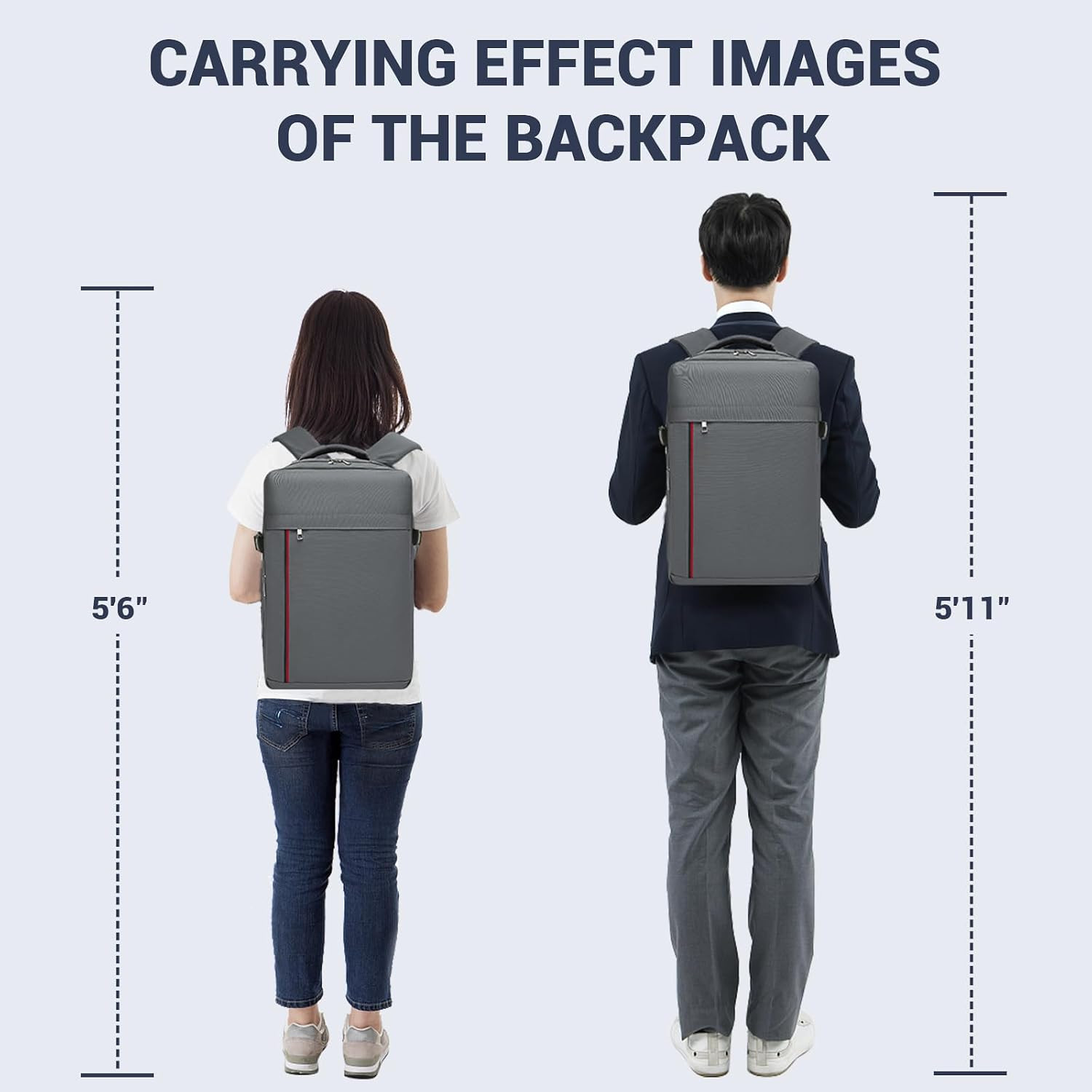 20L Casual Daypack, 40×20×25 cm, Airline Approved, 15.6″ waterproof Laptop Backp