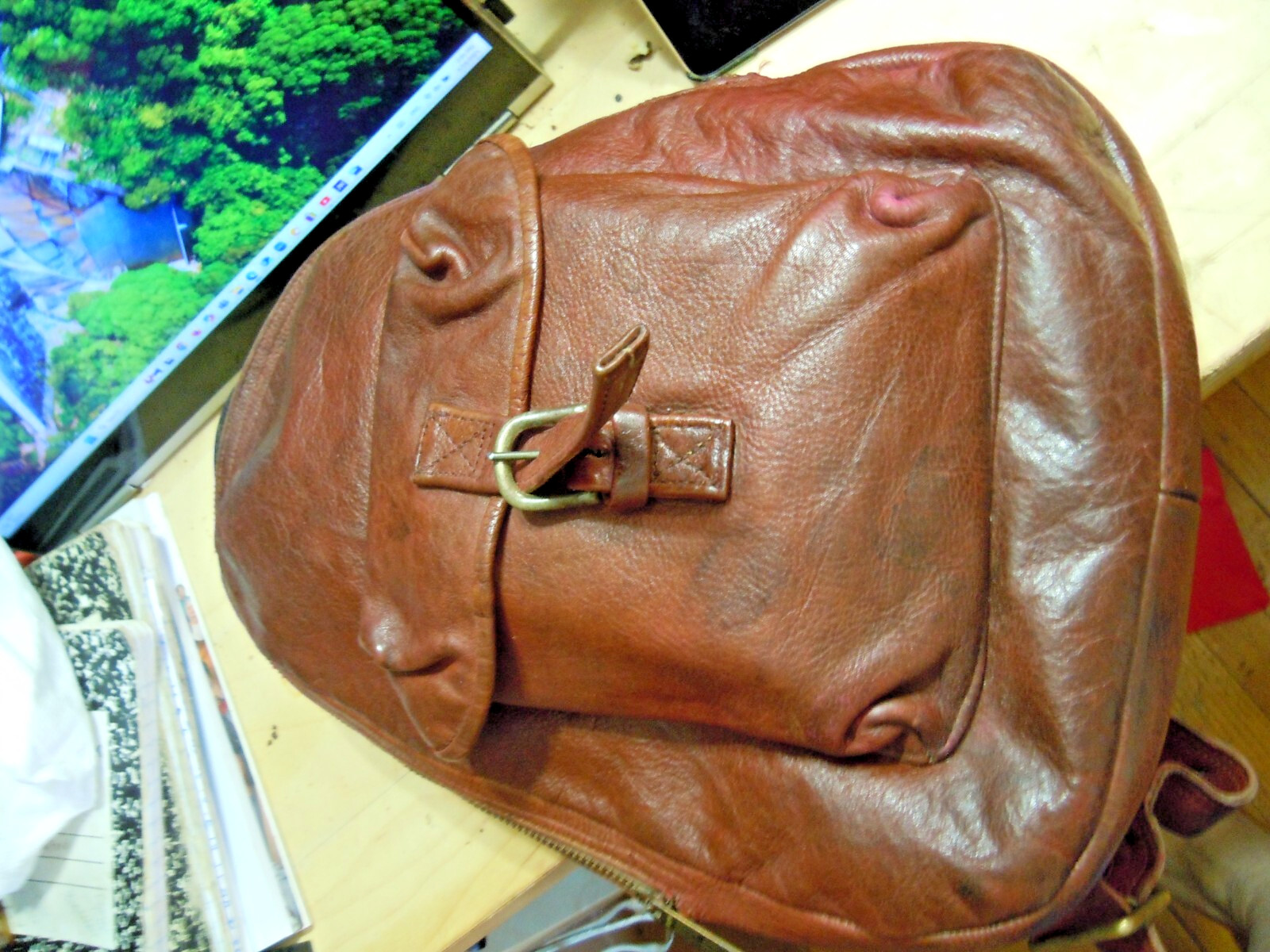 VTG ROBEAT CHEAU Saddle Leather backpack made in USA (on sale)