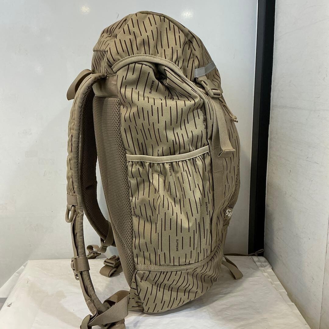 Supreme Backpack Tan Raindrop Brown Men’s Streetwear Bag 12.6×20.1×5.9in