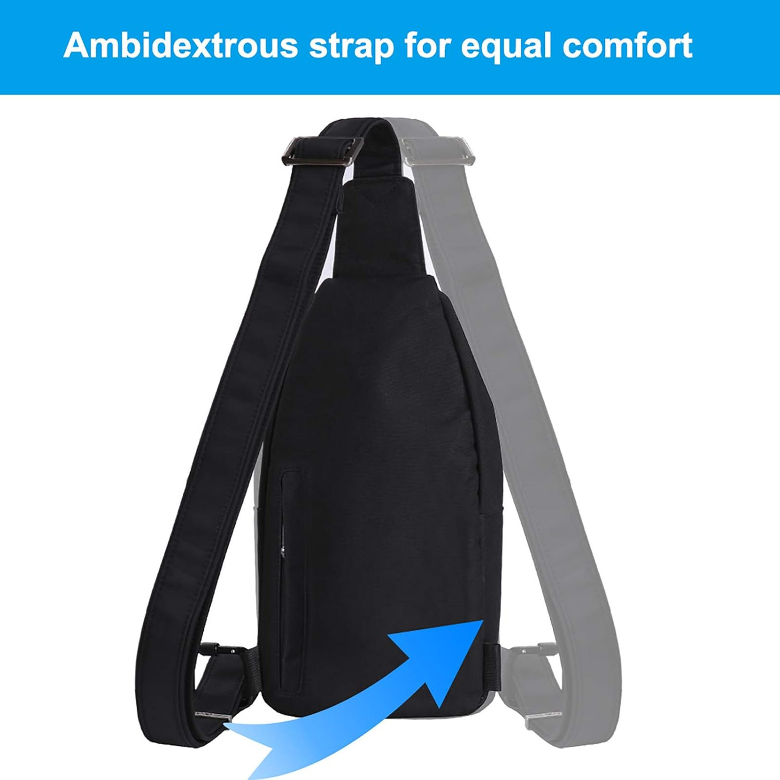 Waterfly Small Crossbody Sling Backpack Anti Theft Travel Chest Bag for Men