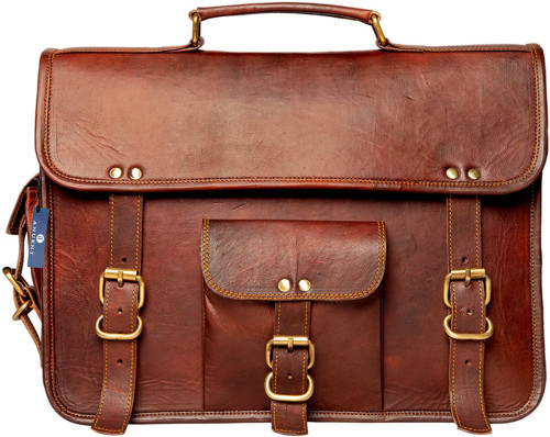 Vintage Leather Men’s Messenger Laptop Briefcase Satchel Bag Genuine Man Handbag