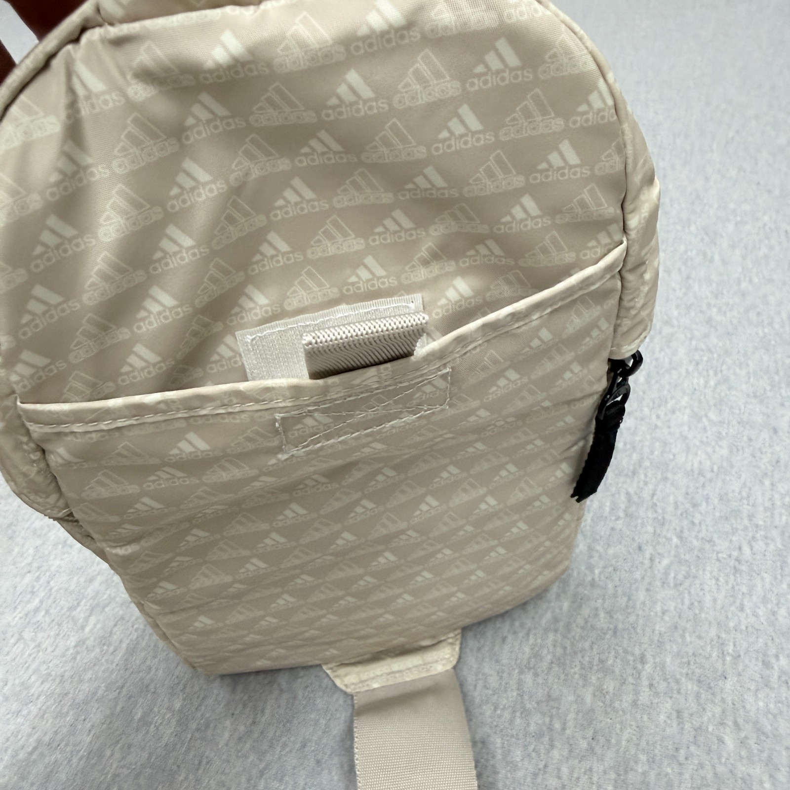 Adidas Essentials 2 Sling Crossbody Bag Beige All Over Mini Monogram Wonder Pack