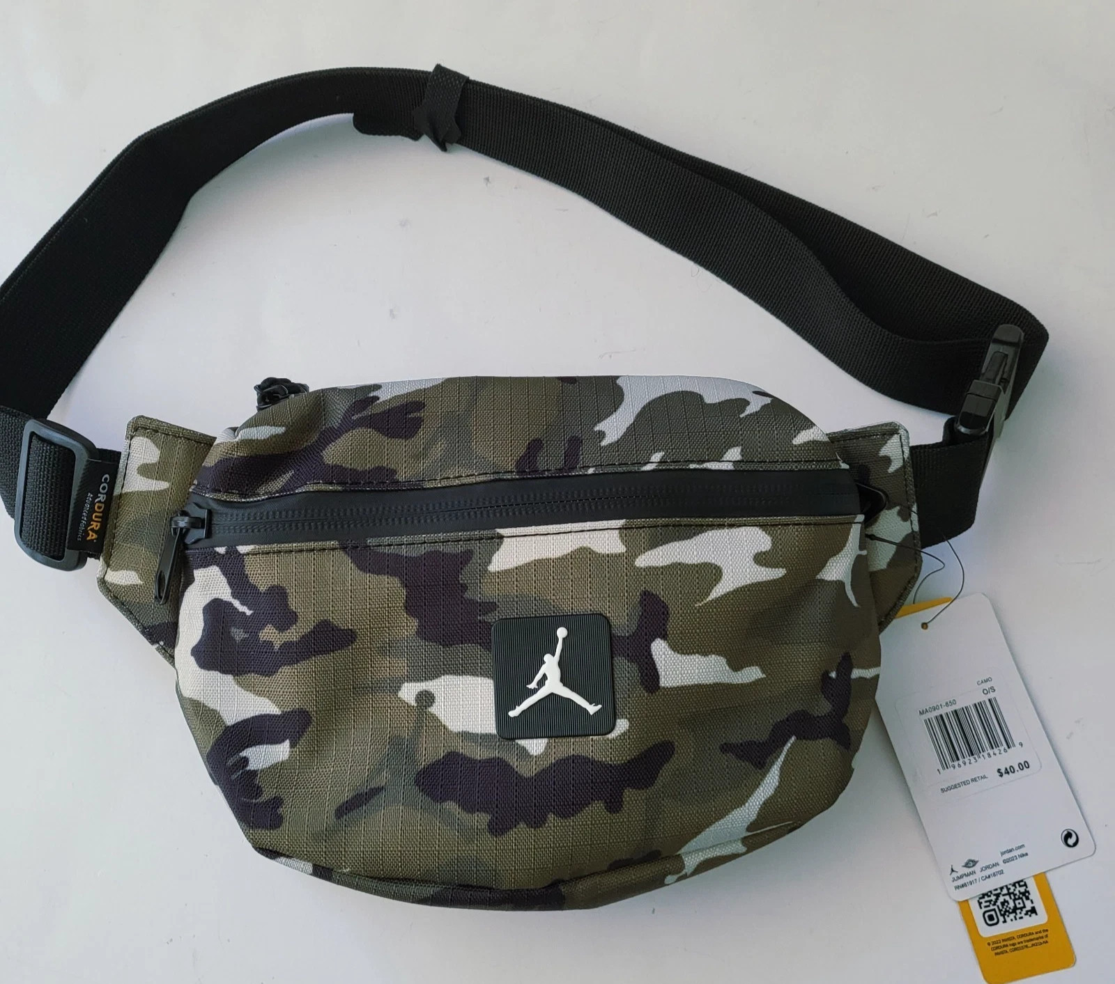 Jordan MA0901-650 Unisex O/S Camo Cordura Crossbody Logo Fanny Pack Bag