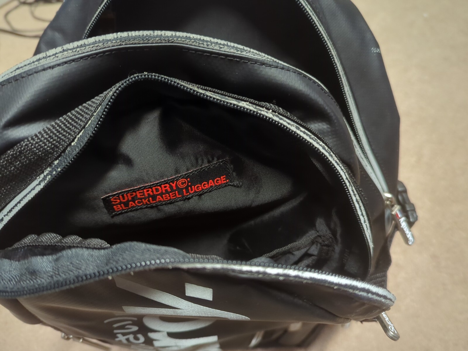 Superdry Men’s Mono Tarp Backpack Black Durable Urban Travel School Bag