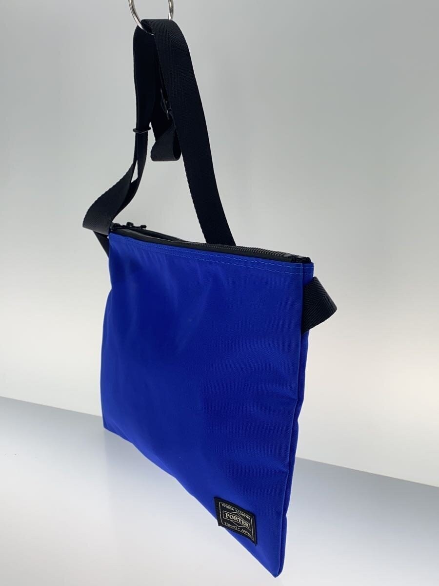 Authentic PORTER Blue Shoulder Bag 22cm H x 30cm W Unisex Casual Portable Port