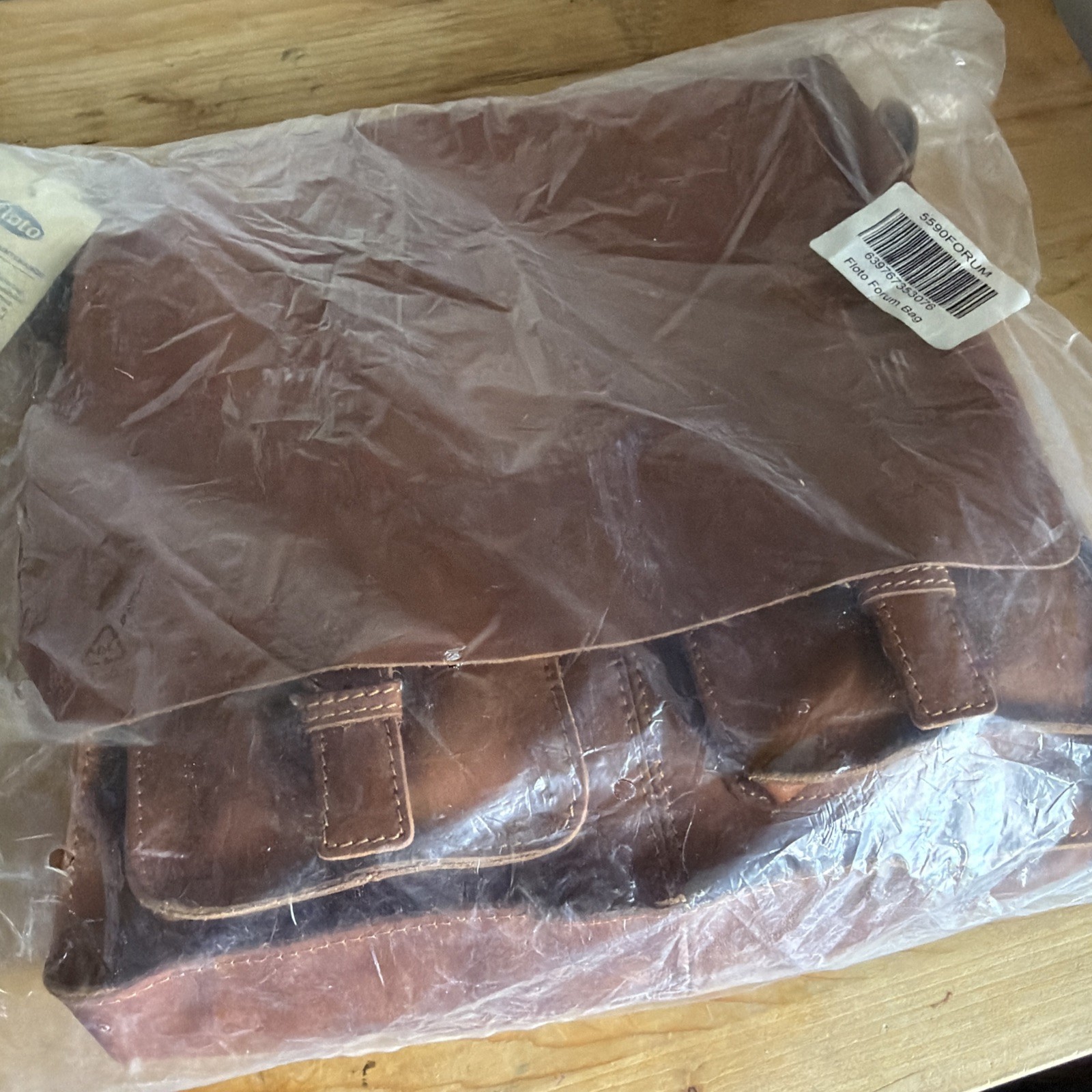 Floto Brown Leather Messenger Bag New With Tags Brown Solid Leather