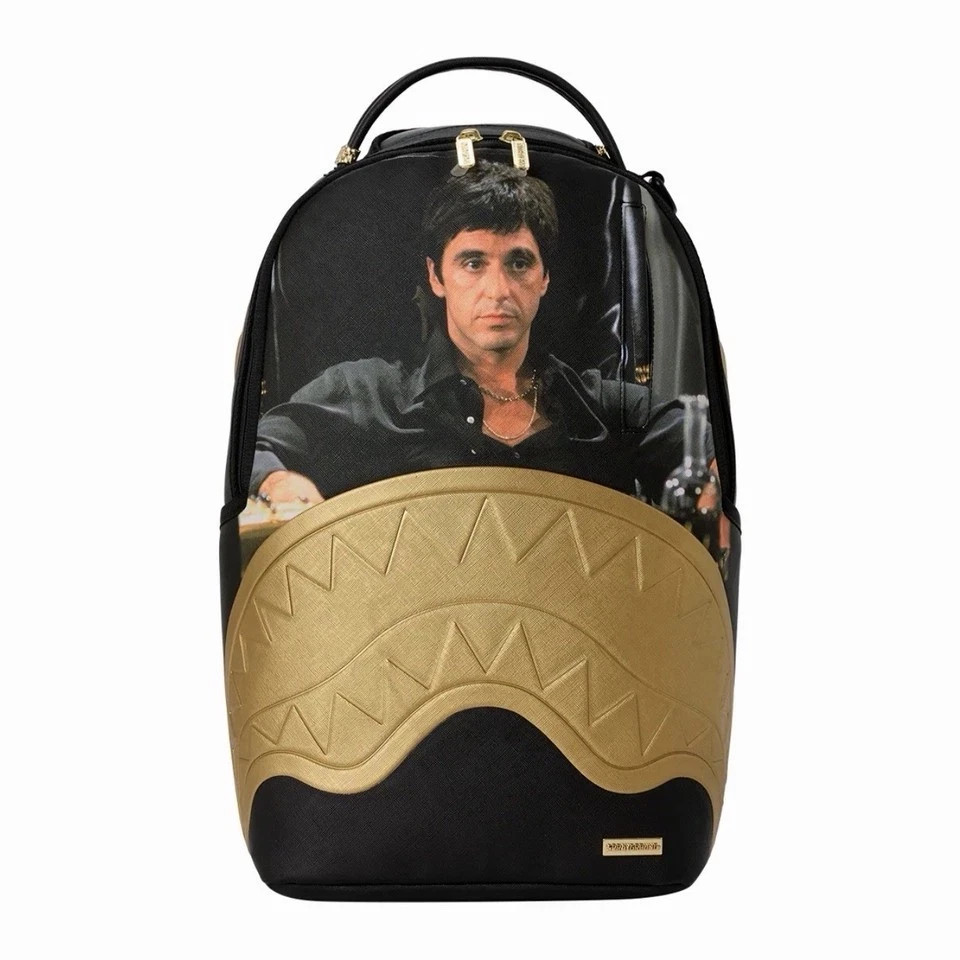 Sprayground Scarface My Place Black Gold Backpack NEW AUTHENTIC Ships NOW