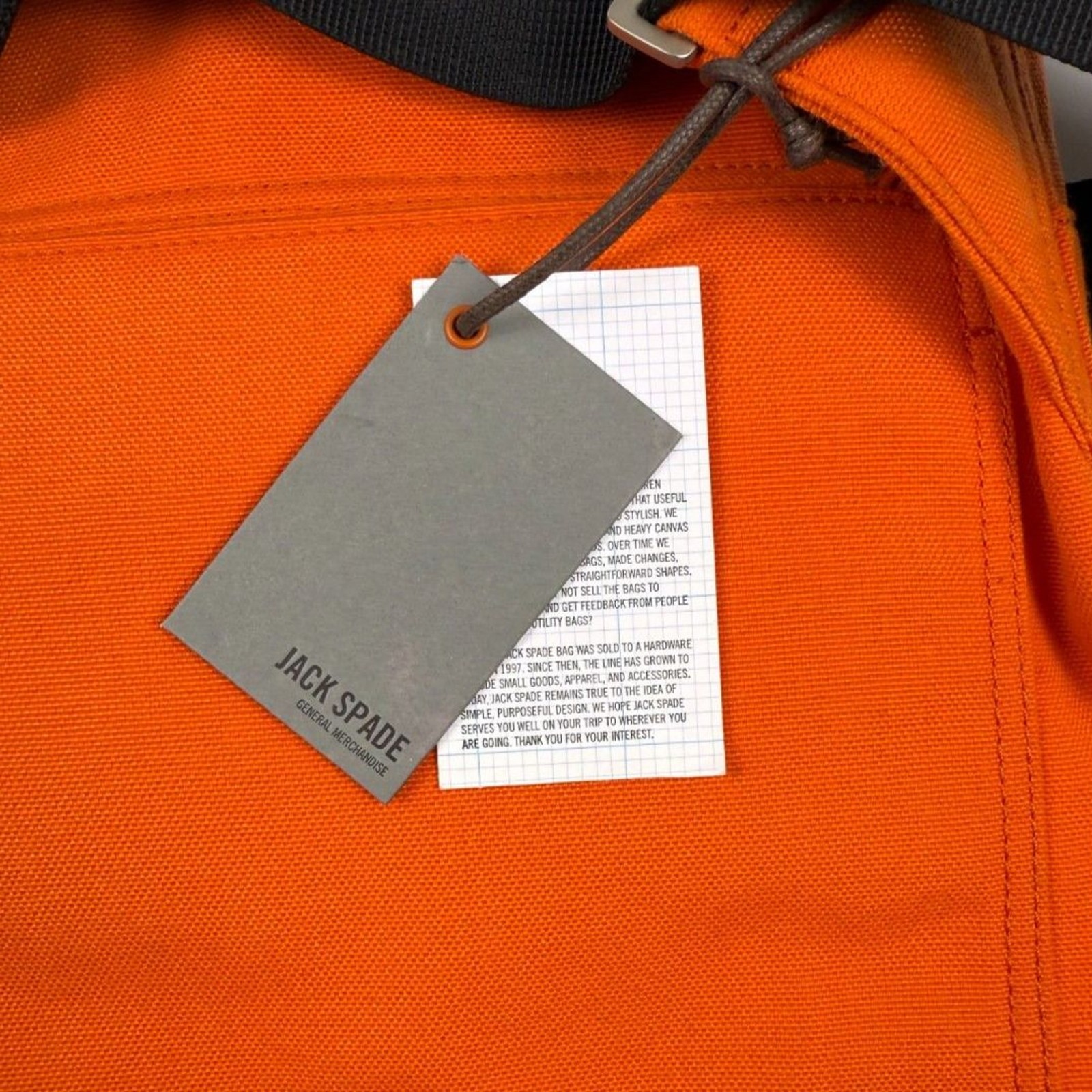 JACK SPADE Nylon Canvas Port Case Orange Messenger Crossbody Bag Men NWT