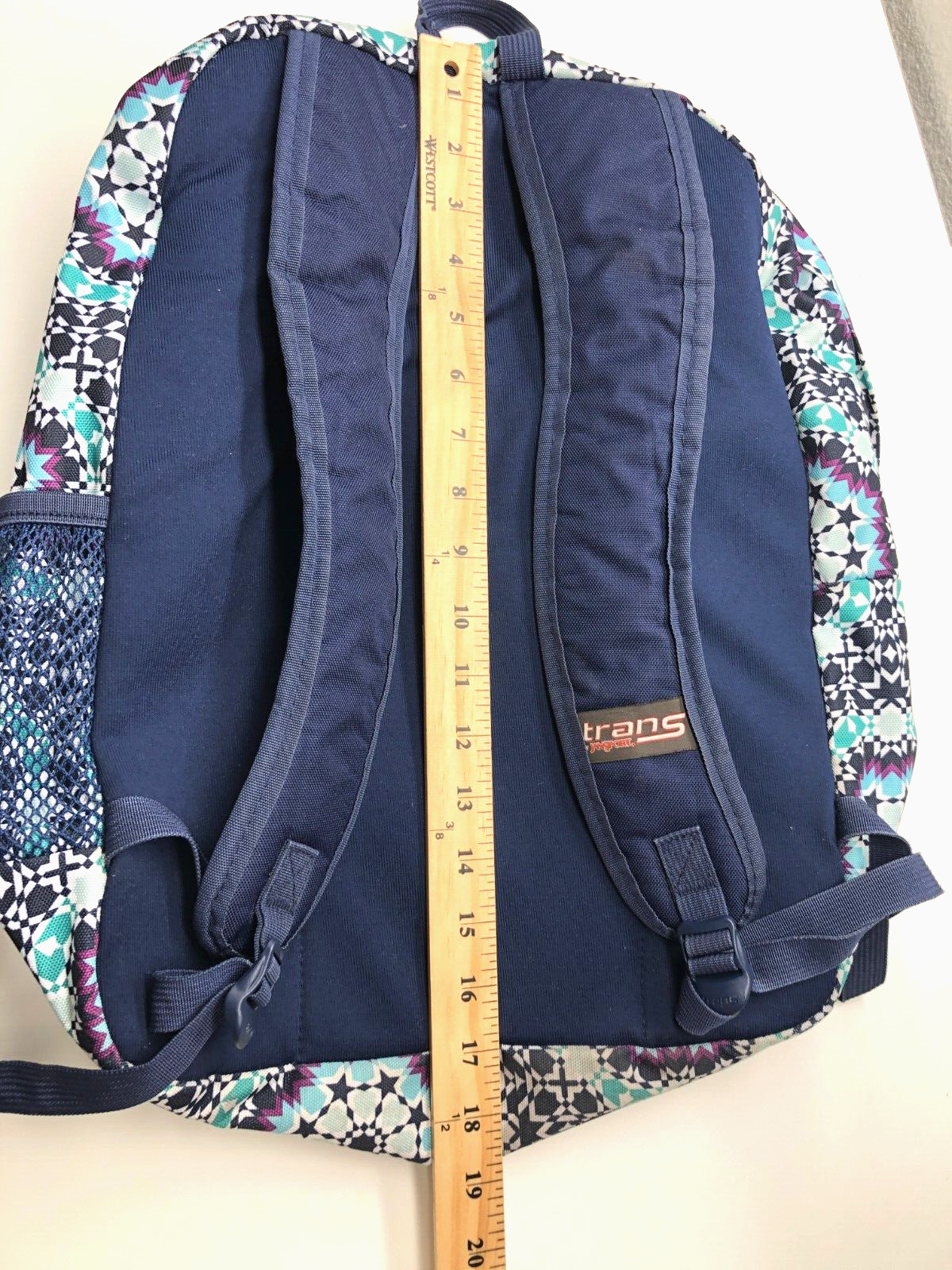 Trans By JanSport Large Backpack Multicolor Green Blue Padded Adjustable Straps