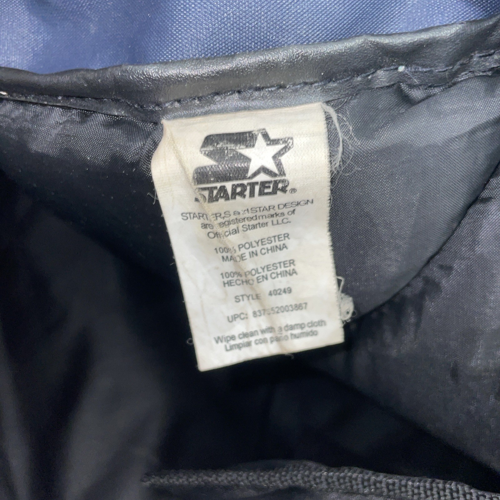 Vtg Starter Brand Backpack 5-Pocket Urban Traveler LARGE BLACK BLUE
