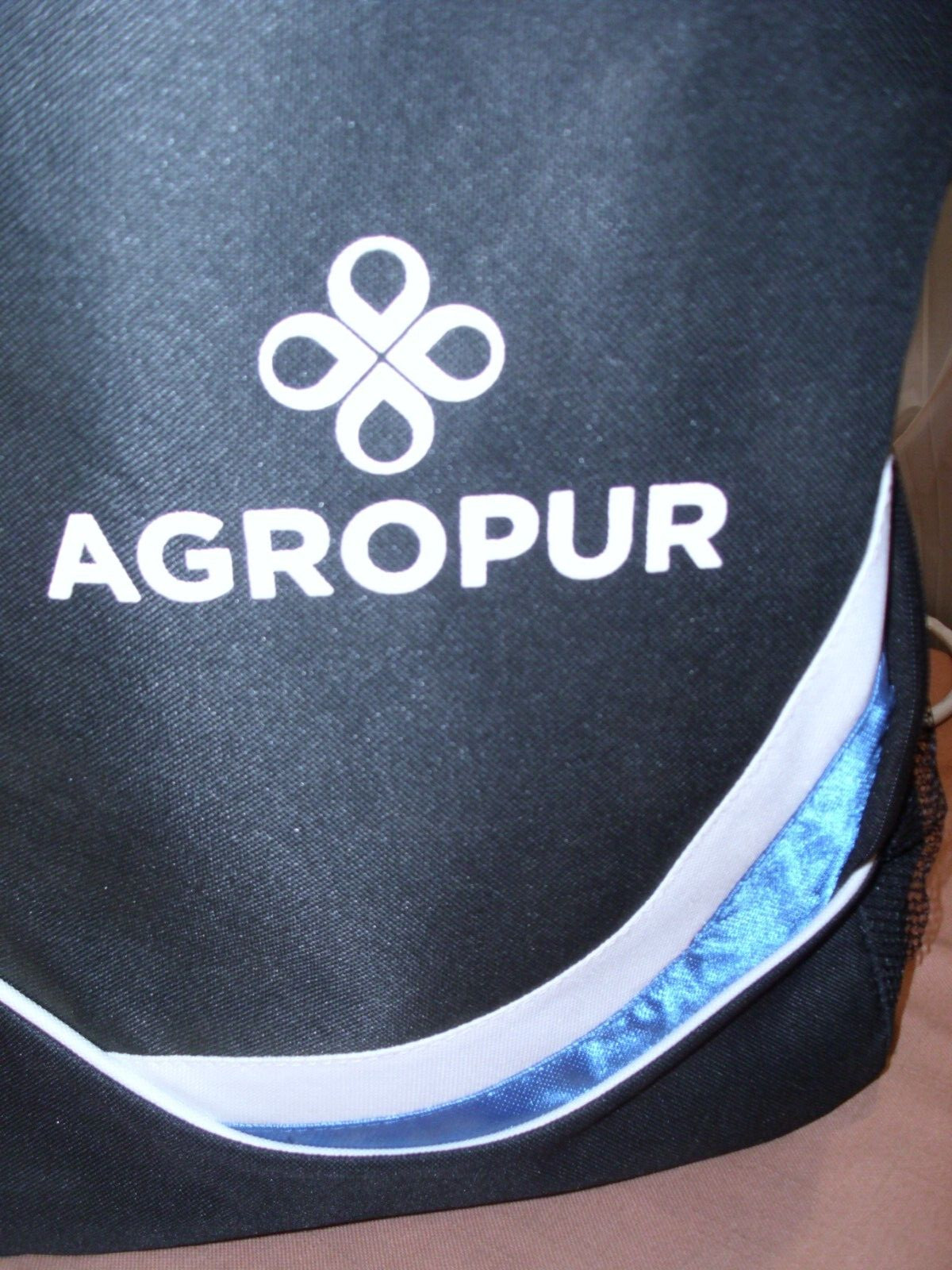 HIT PRODUCTS Backpack Zippable Pockets Adjustable Straps Agropur Black/Blue